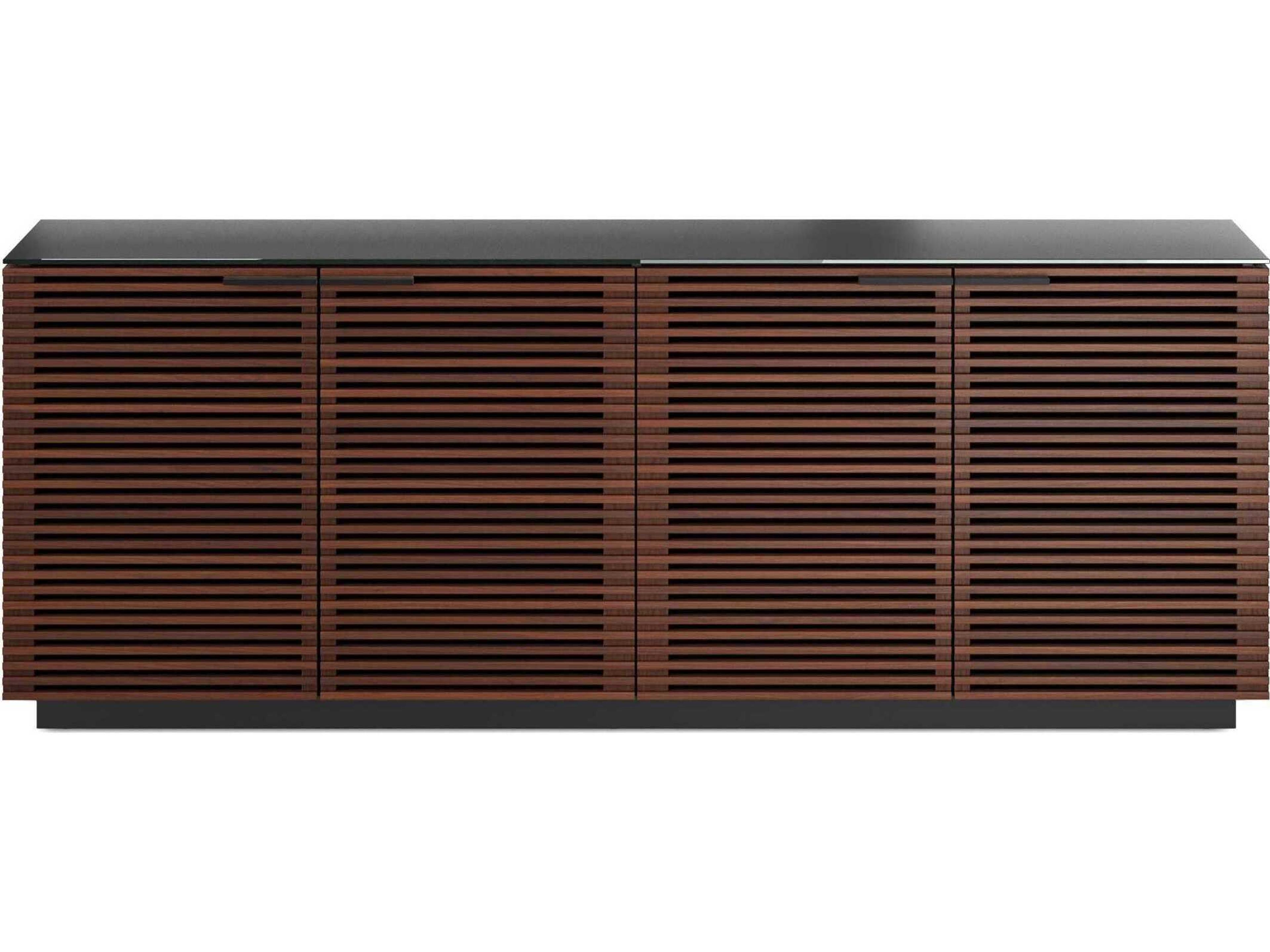 BDI Corridor 79" Hardwood Chocolate Stained Walnut Black Sideboard