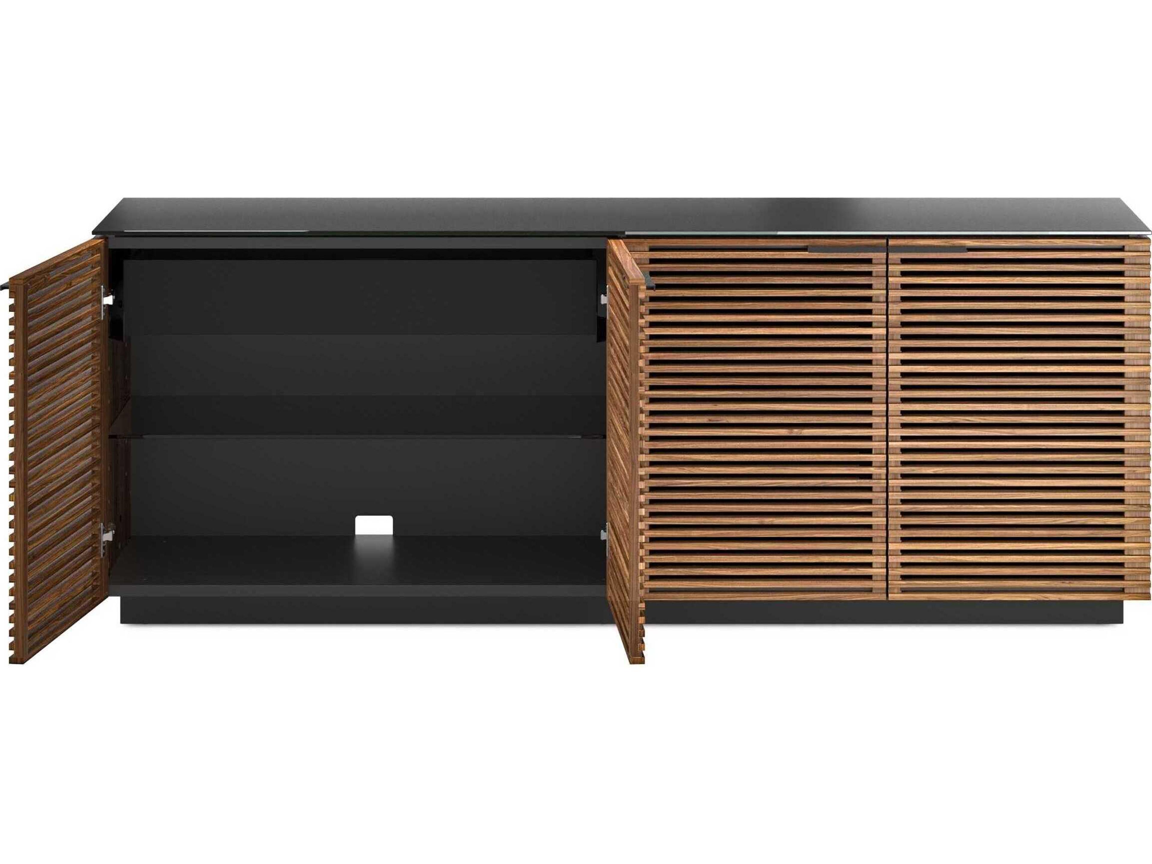 BDI Corridor 79" Hardwood Natural Walnut Black Sideboard
