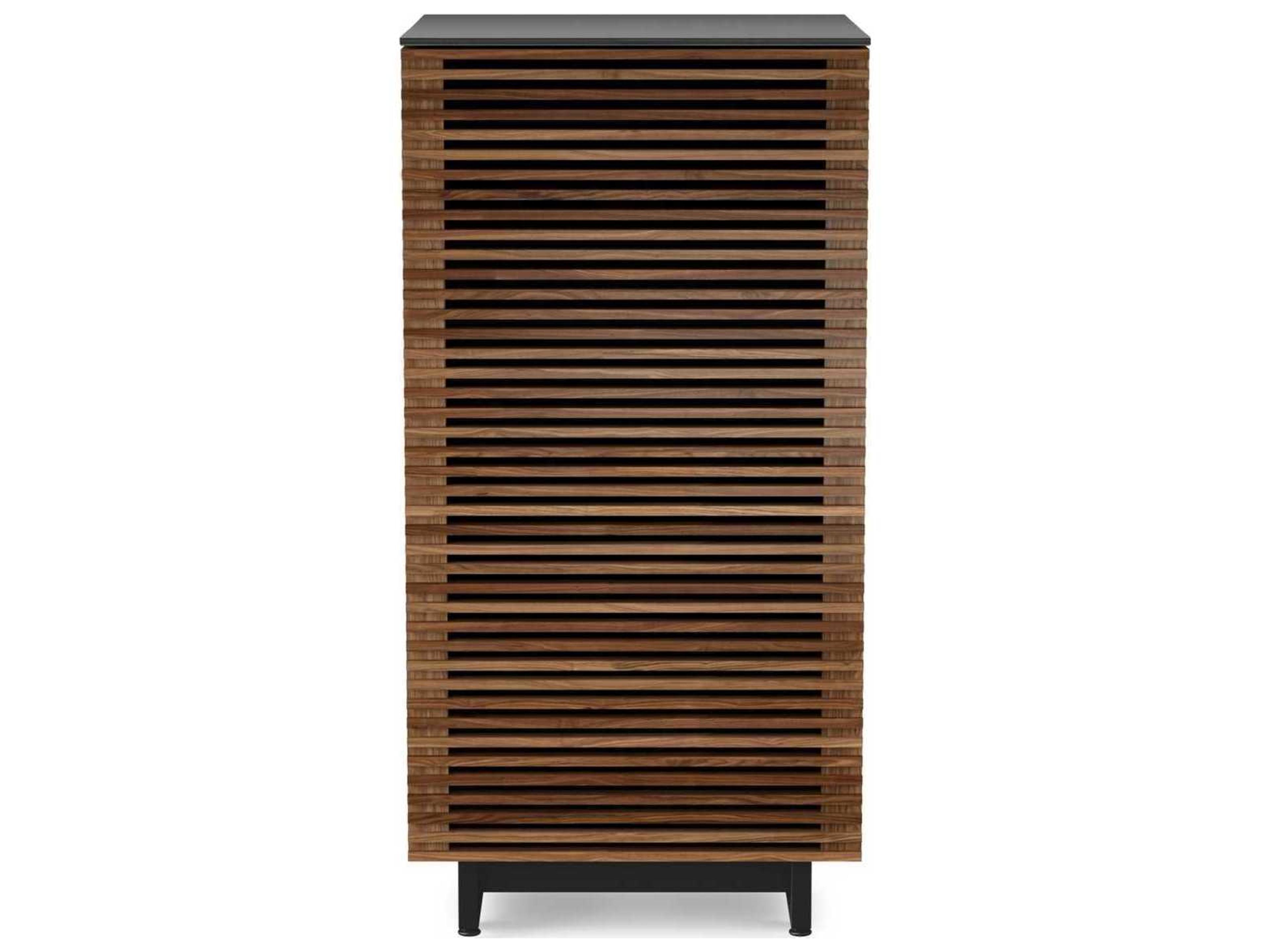 BDI Corridor 22" Natural Walnut Enclosed Audio Tower