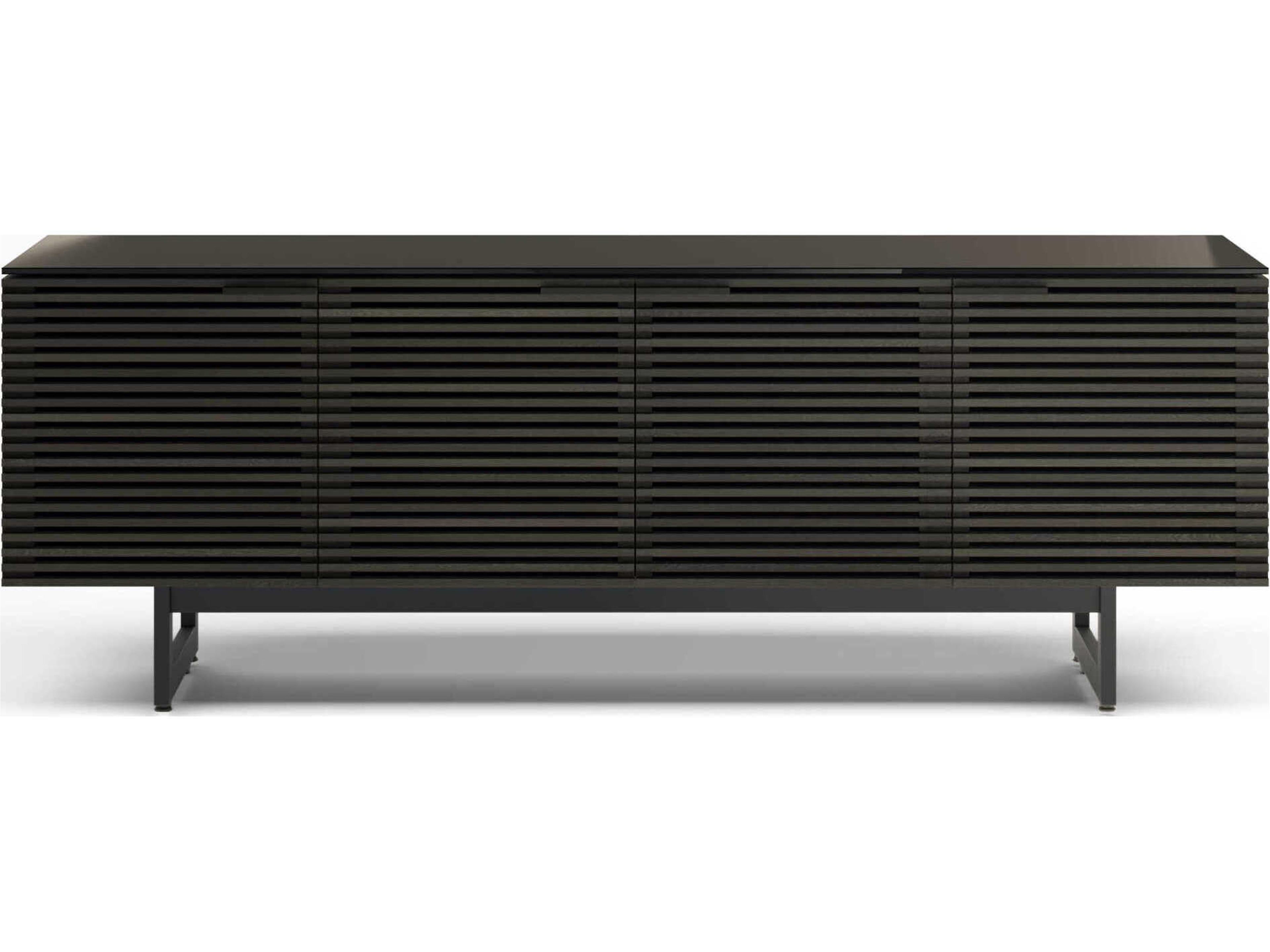 BDI Corridor 79" Hardwood Charcoal Stained Ash Media Console