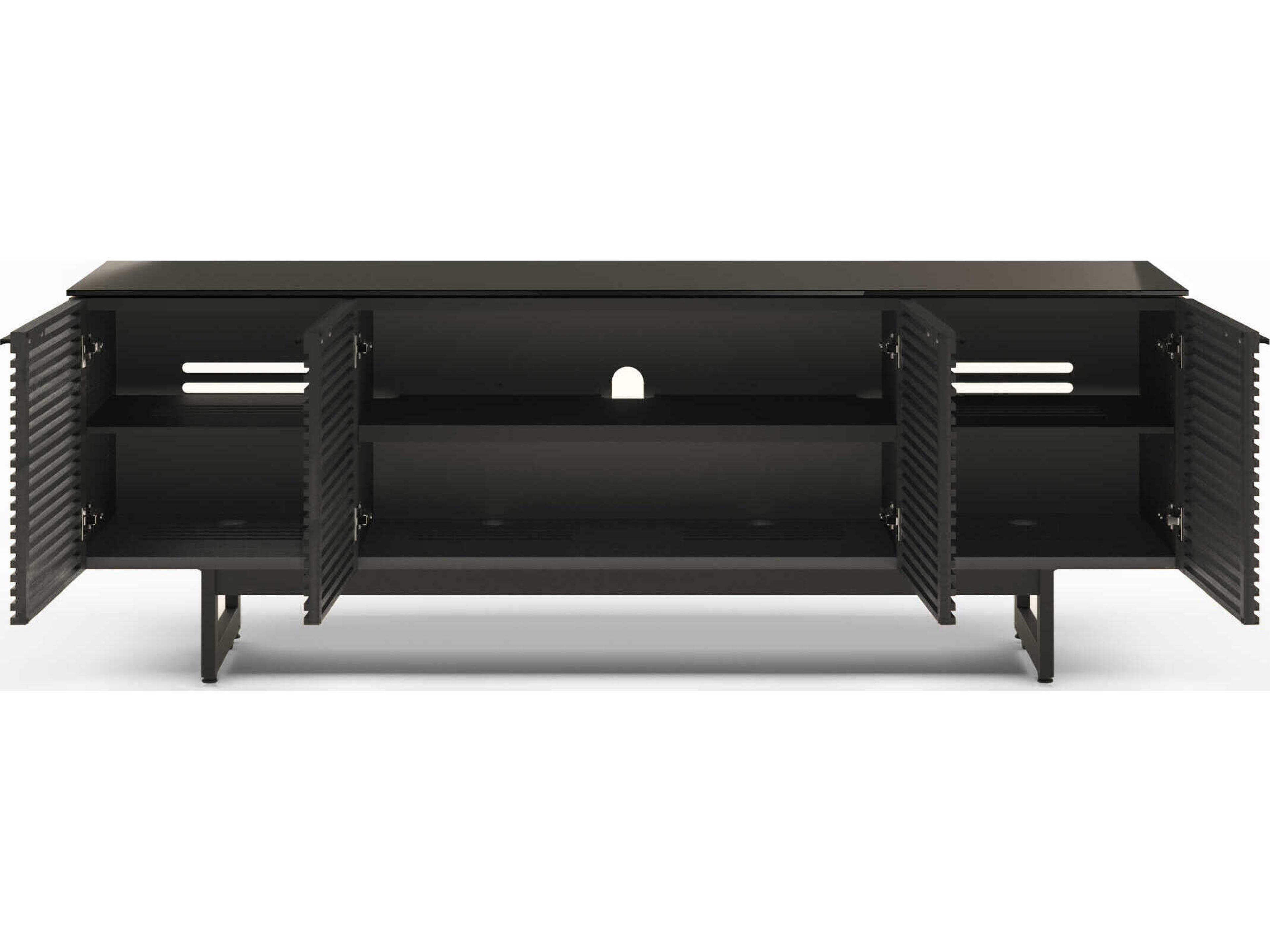 BDI Corridor 79" Hardwood Charcoal Stained Ash Media Console