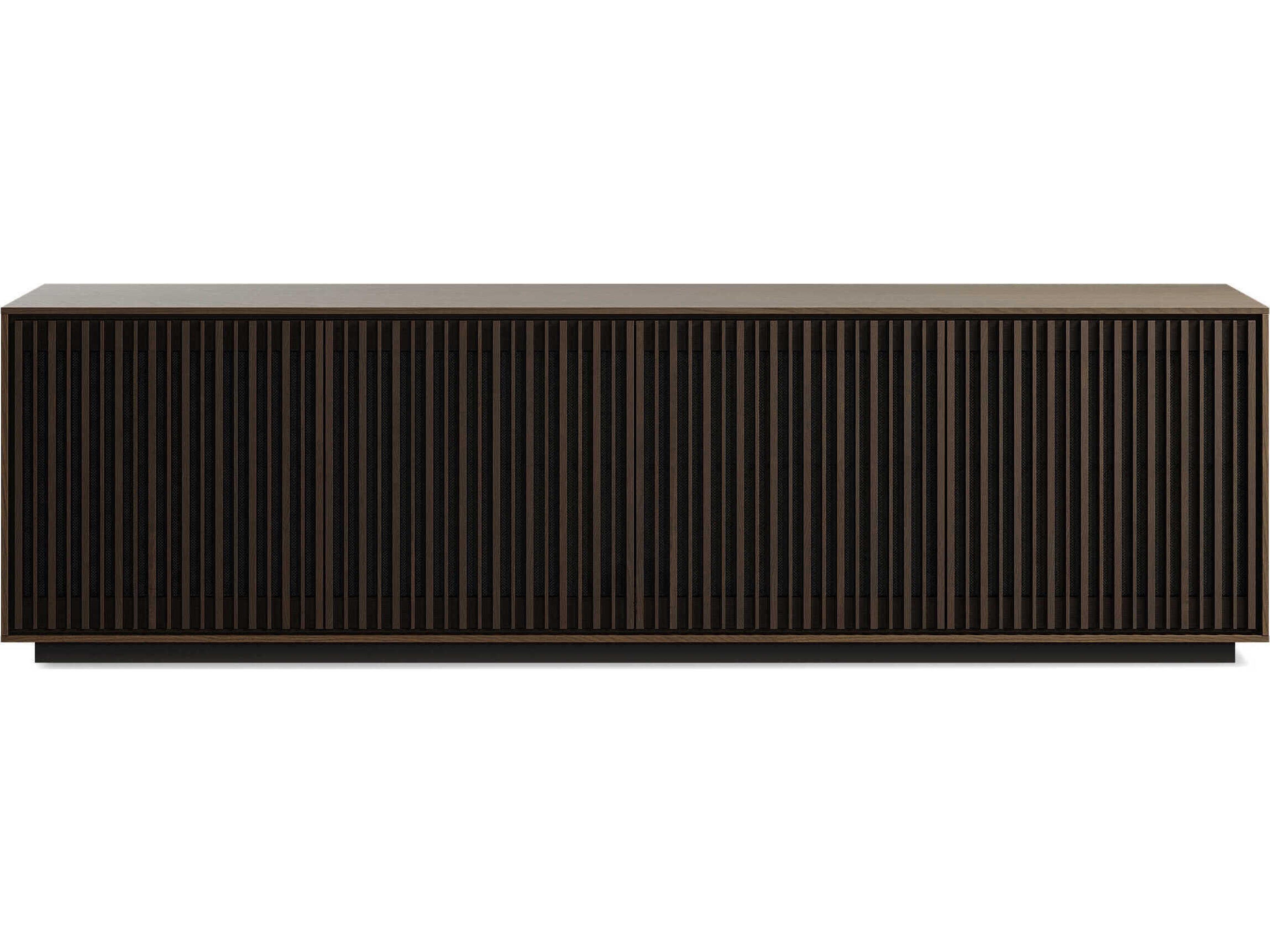 BDI Profile 81" Hardwood Toasted Oak Black Media Console