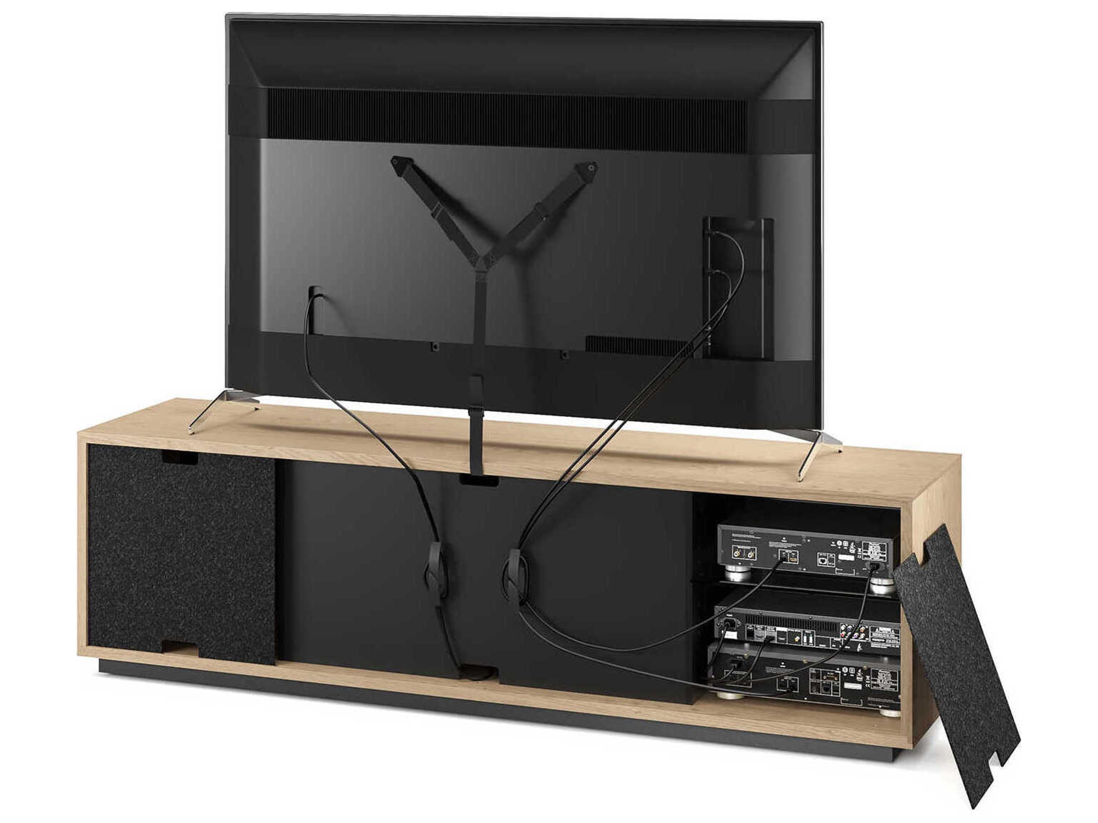 BDI Elements 82" Hardwood Washed Oak Media Console