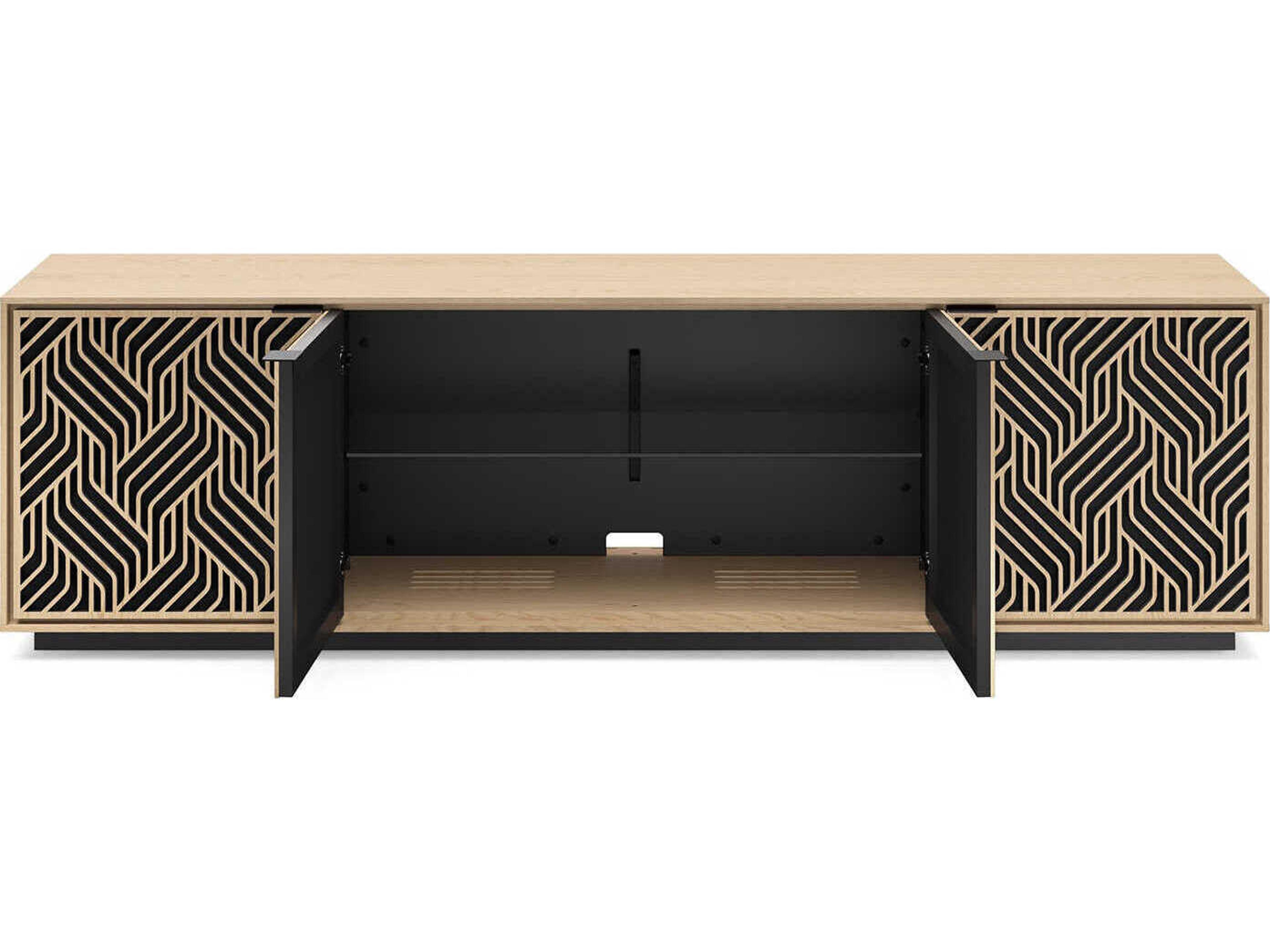 BDI Elements 82" Hardwood Washed Oak Media Console