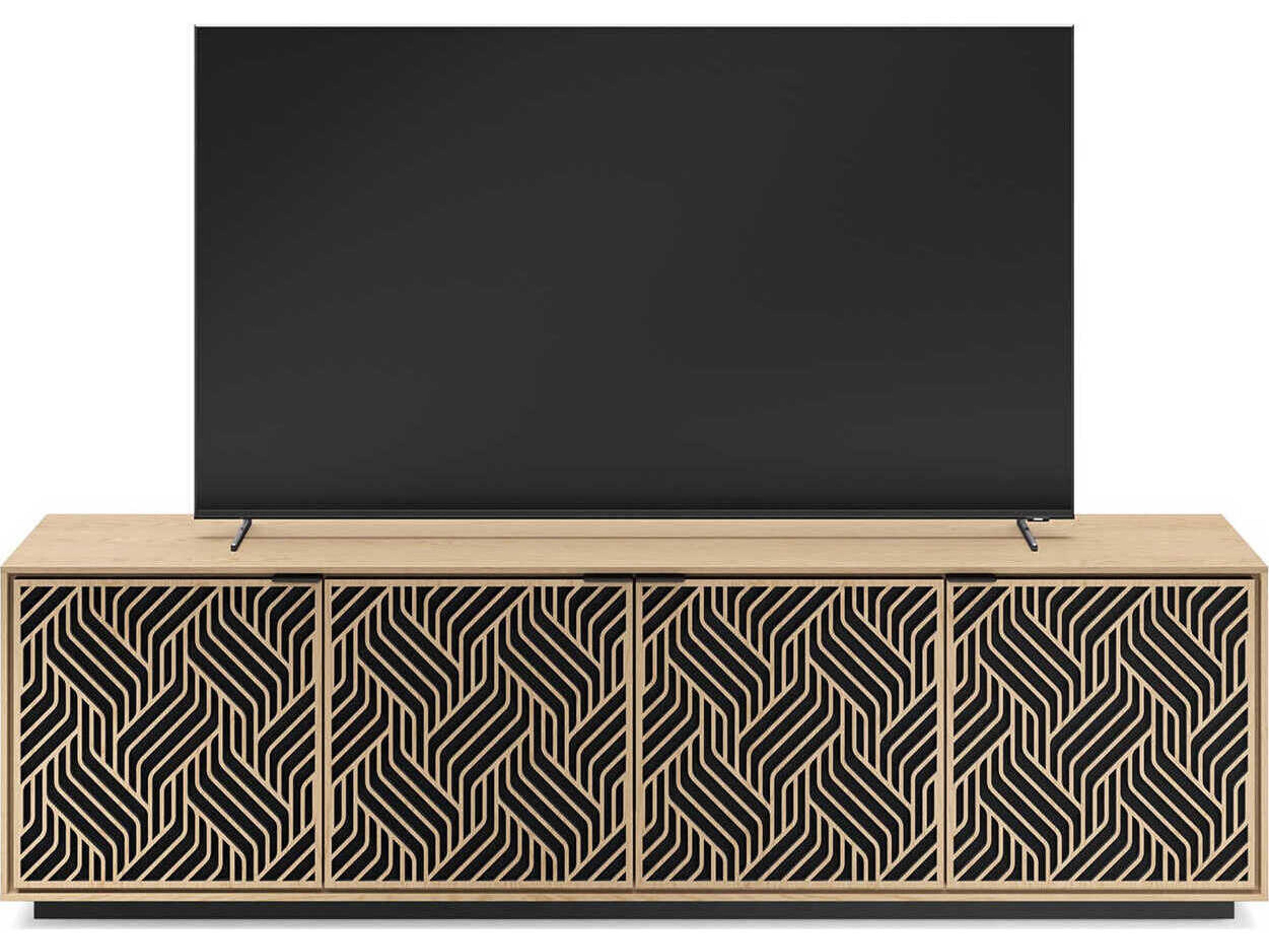 BDI Elements 82" Hardwood Washed Oak Media Console