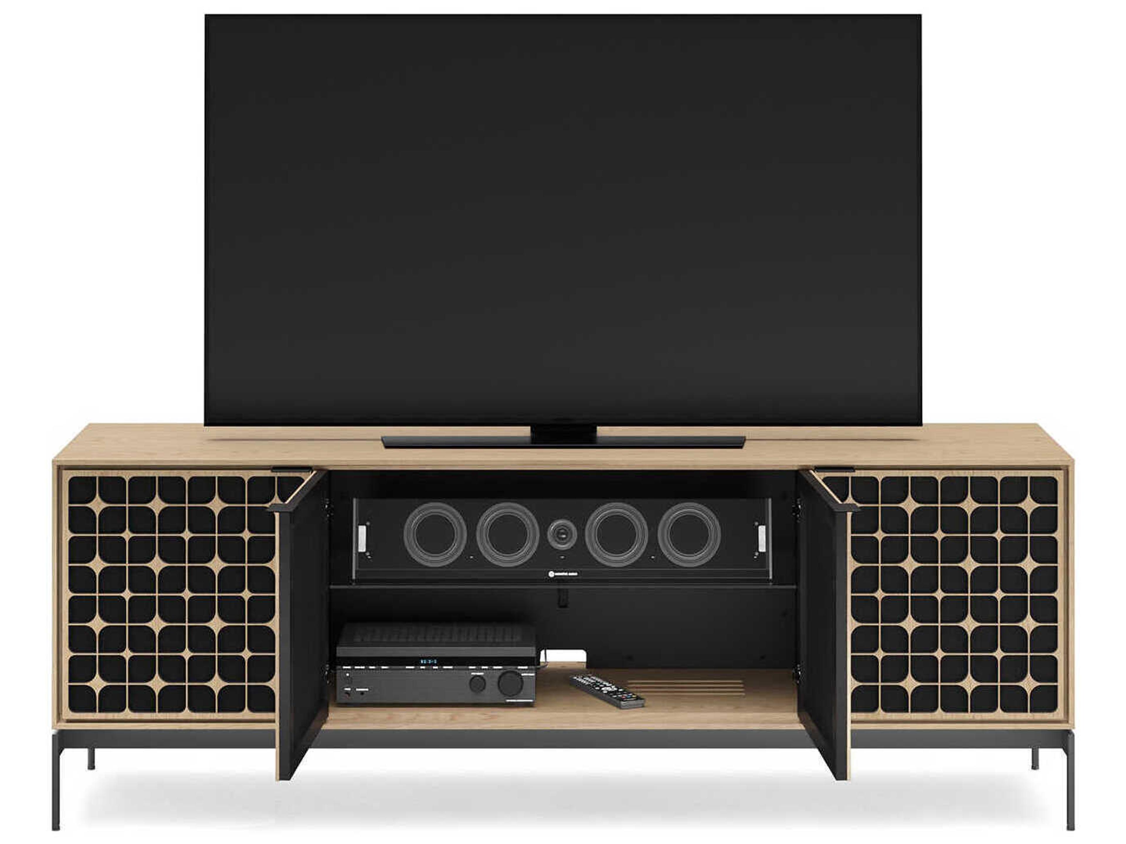 BDI Elements 82" Hardwood Washed Oak Media Console