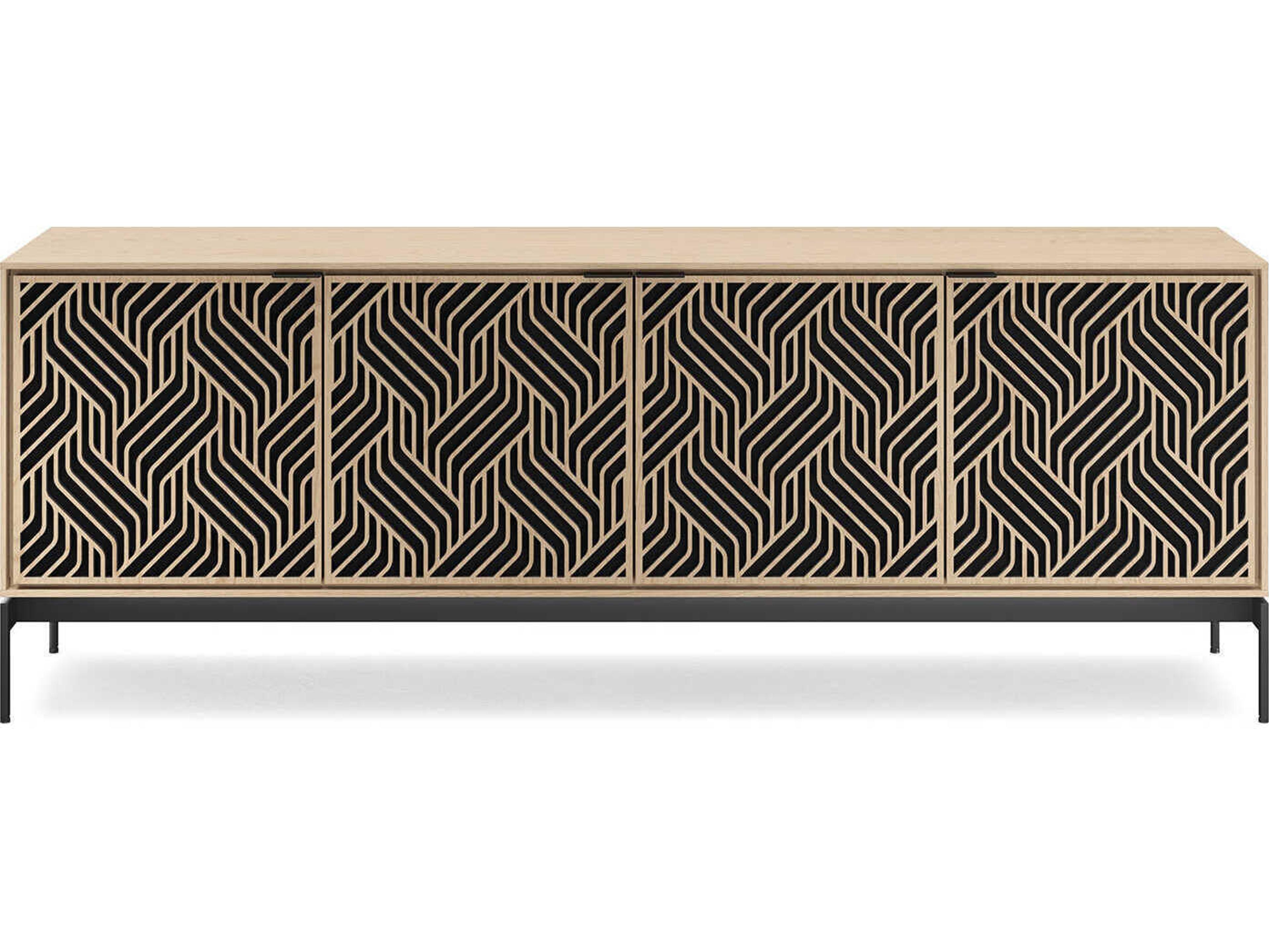 BDI Elements 82" Hardwood Washed Oak Media Console