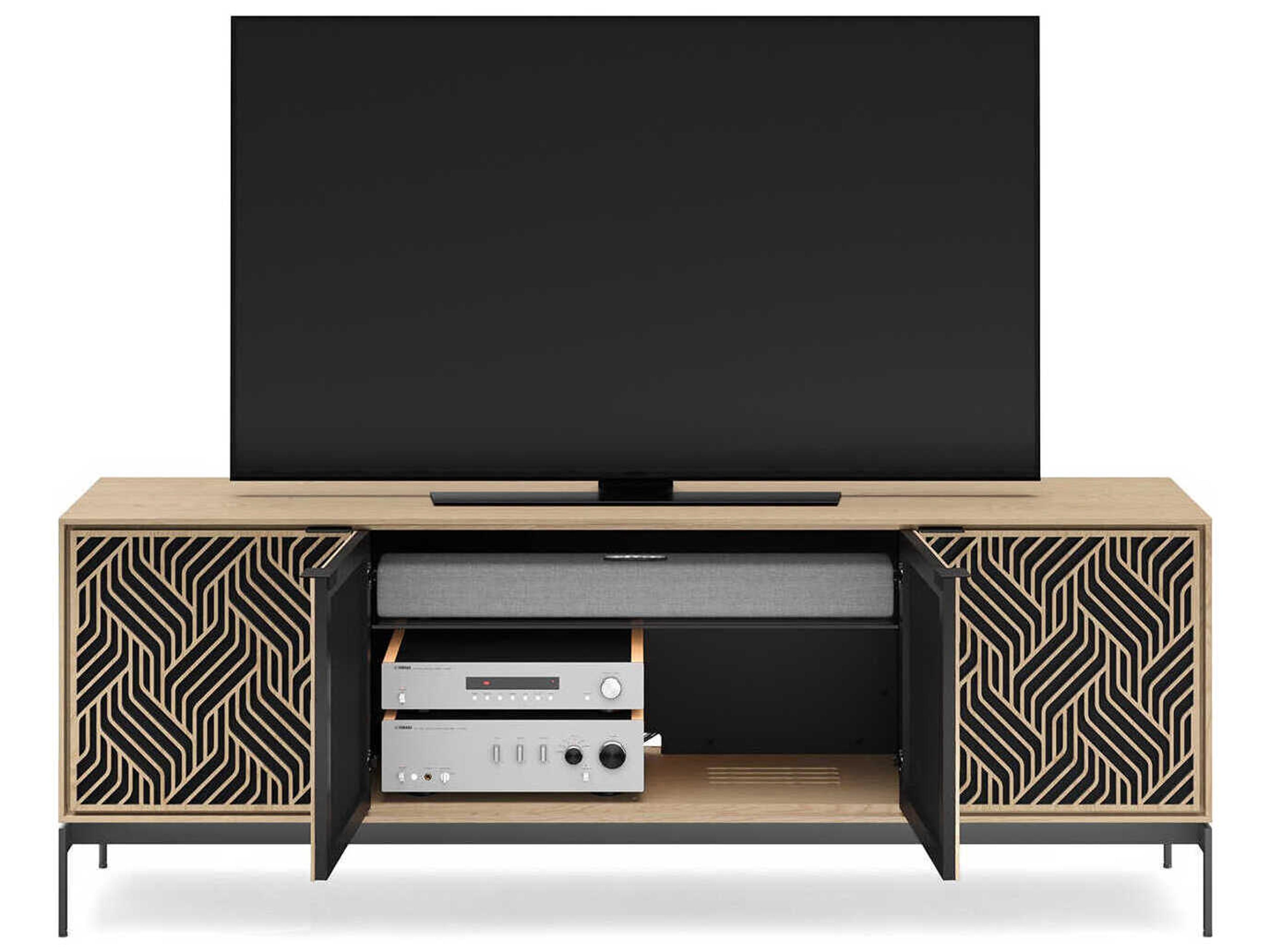 BDI Elements 82" Hardwood Washed Oak Media Console