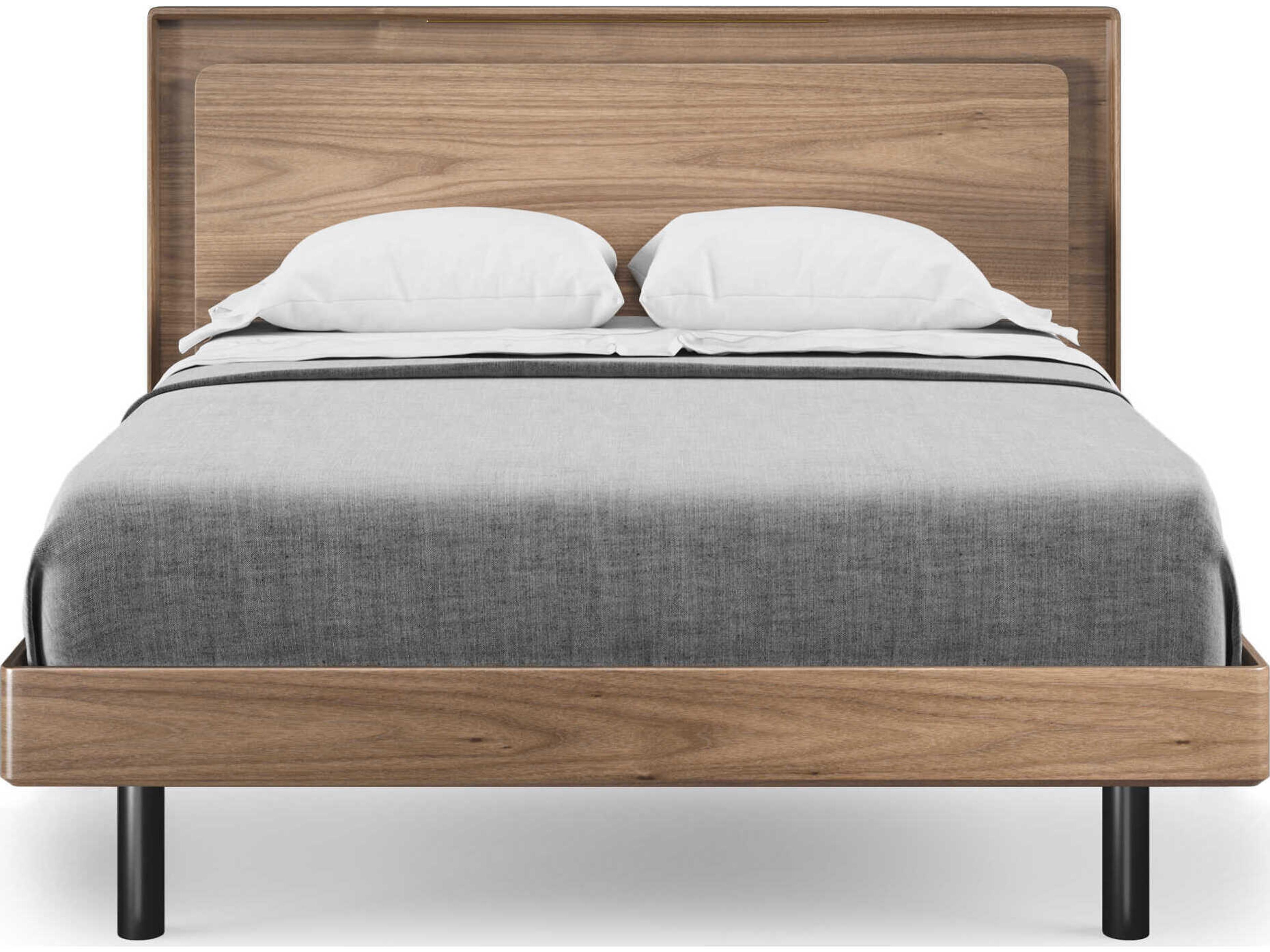 BDI Linq Natural Walnut Brown Wood Queen Platform Bed