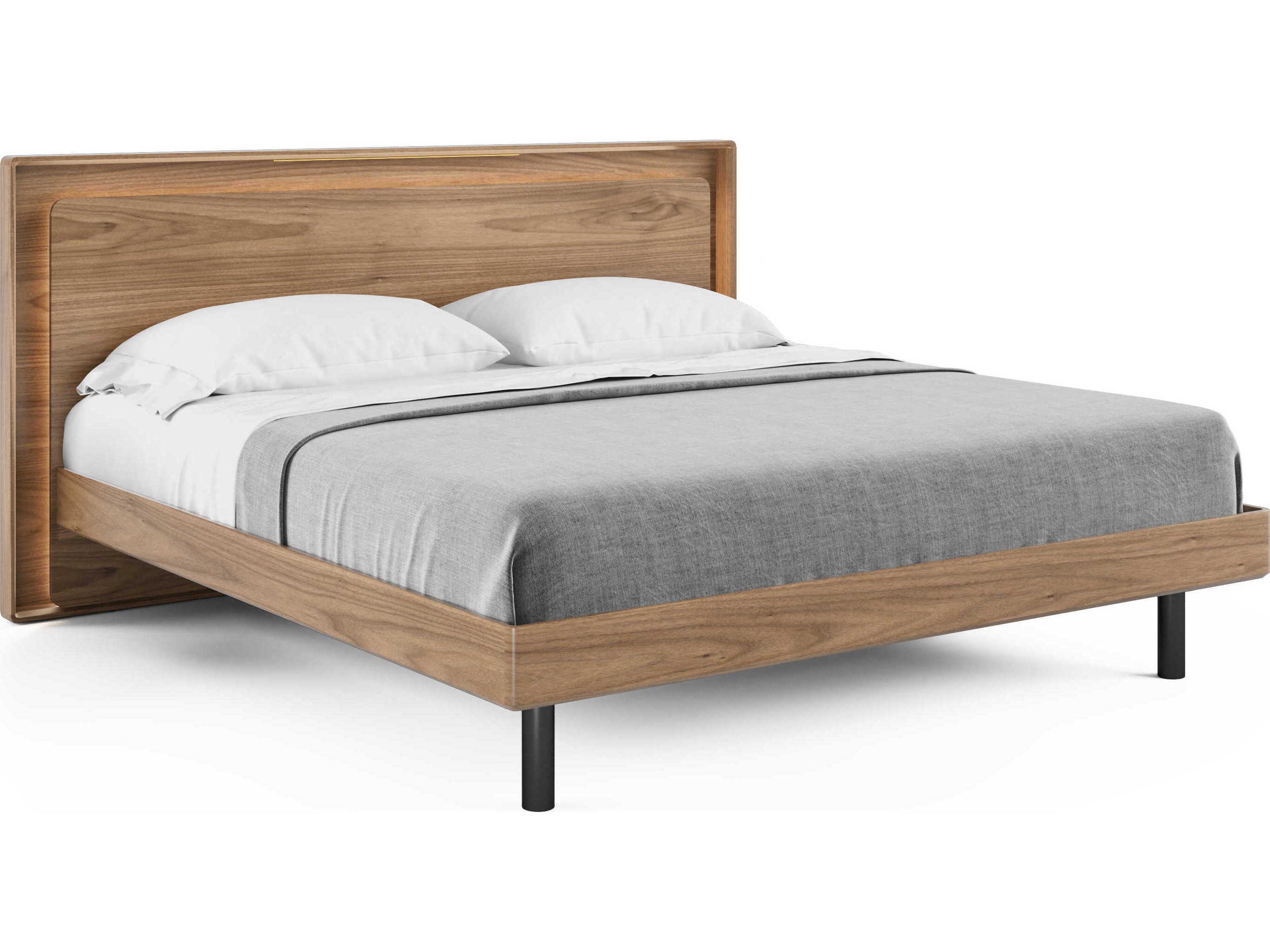 BDI Linq Natural Walnut Brown Wood King Platform Bed