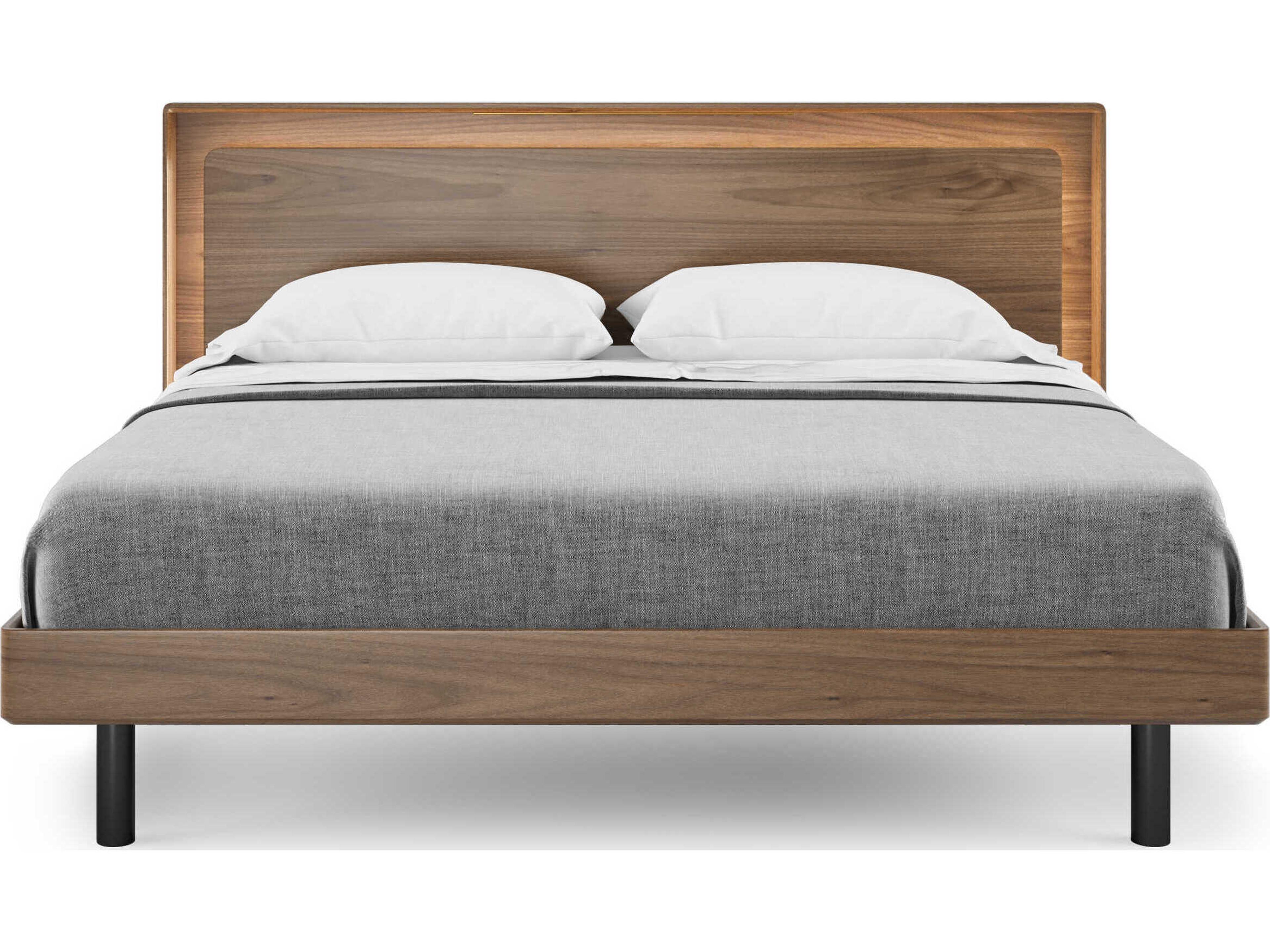 BDI Linq Natural Walnut Brown Wood King Platform Bed