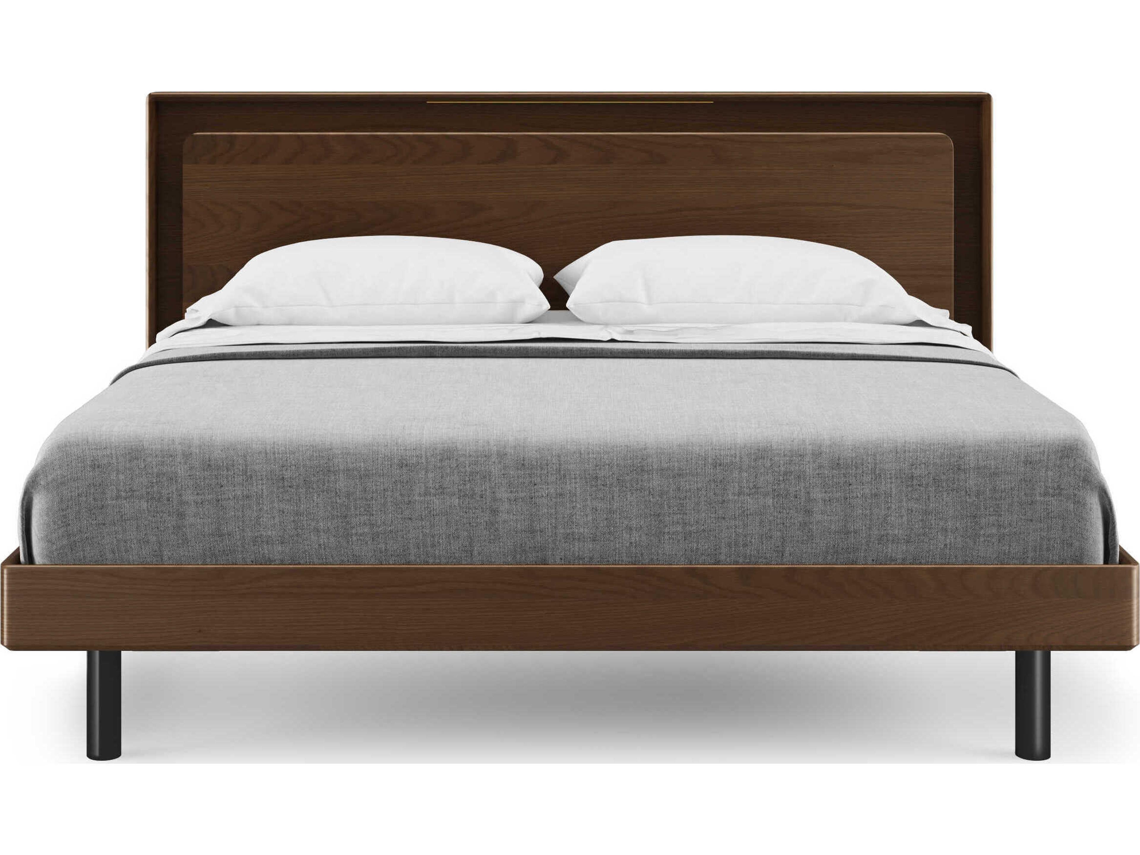BDI Linq Toasted Oak Black Brown Hardwood Wood King Platform Bed