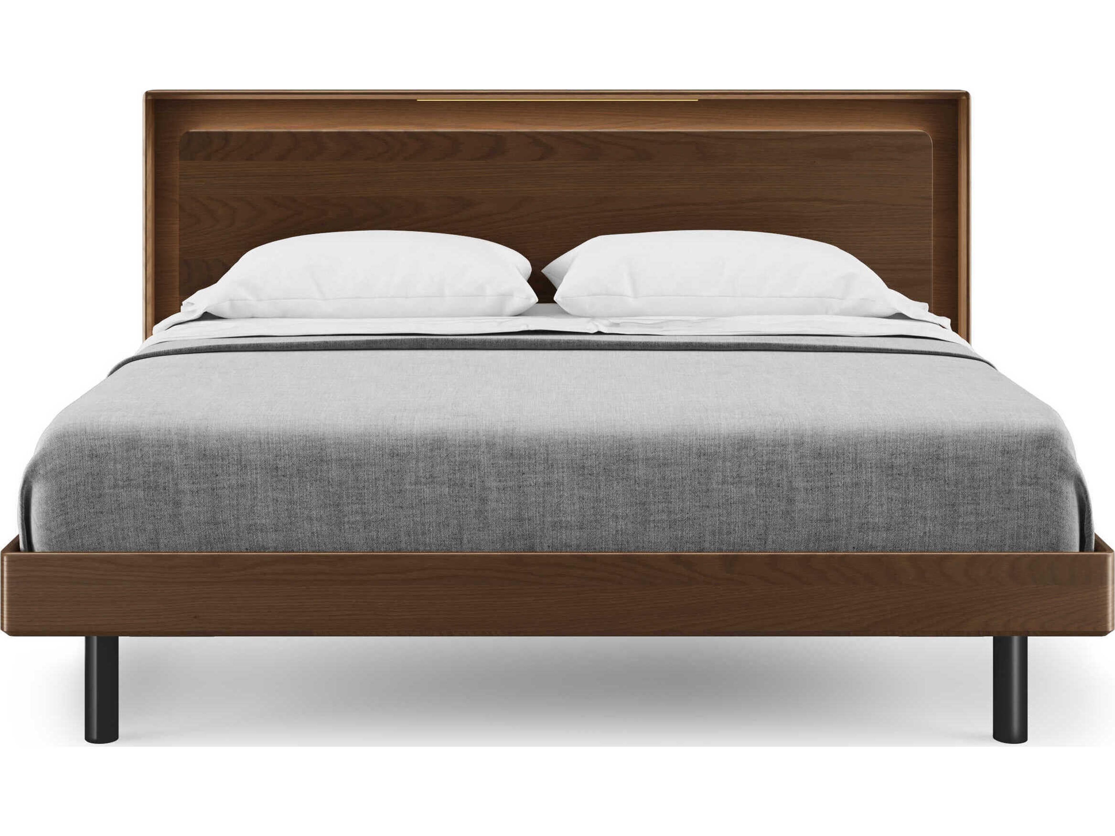 BDI Linq Toasted Oak Black Brown Hardwood Wood King Platform Bed
