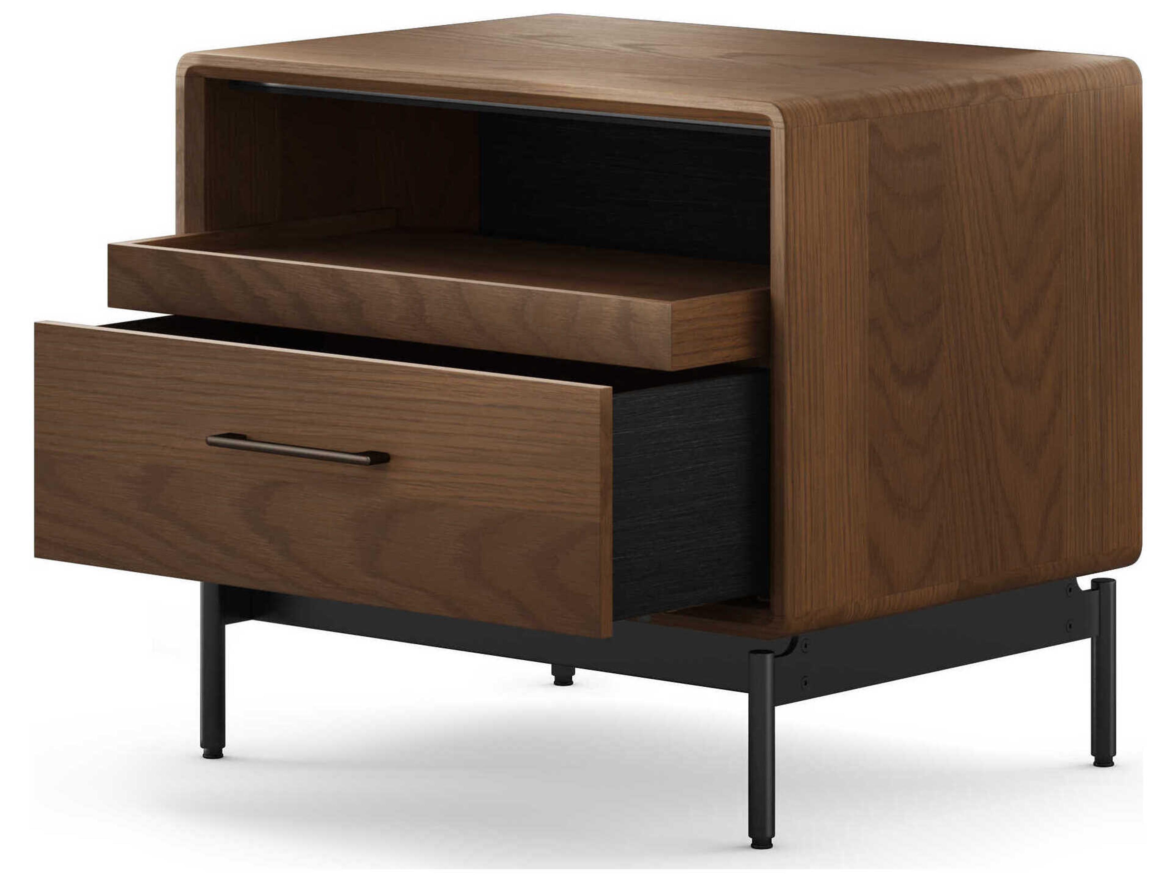 BDI Linq 1-Drawer Brown Hardwood Nightstand