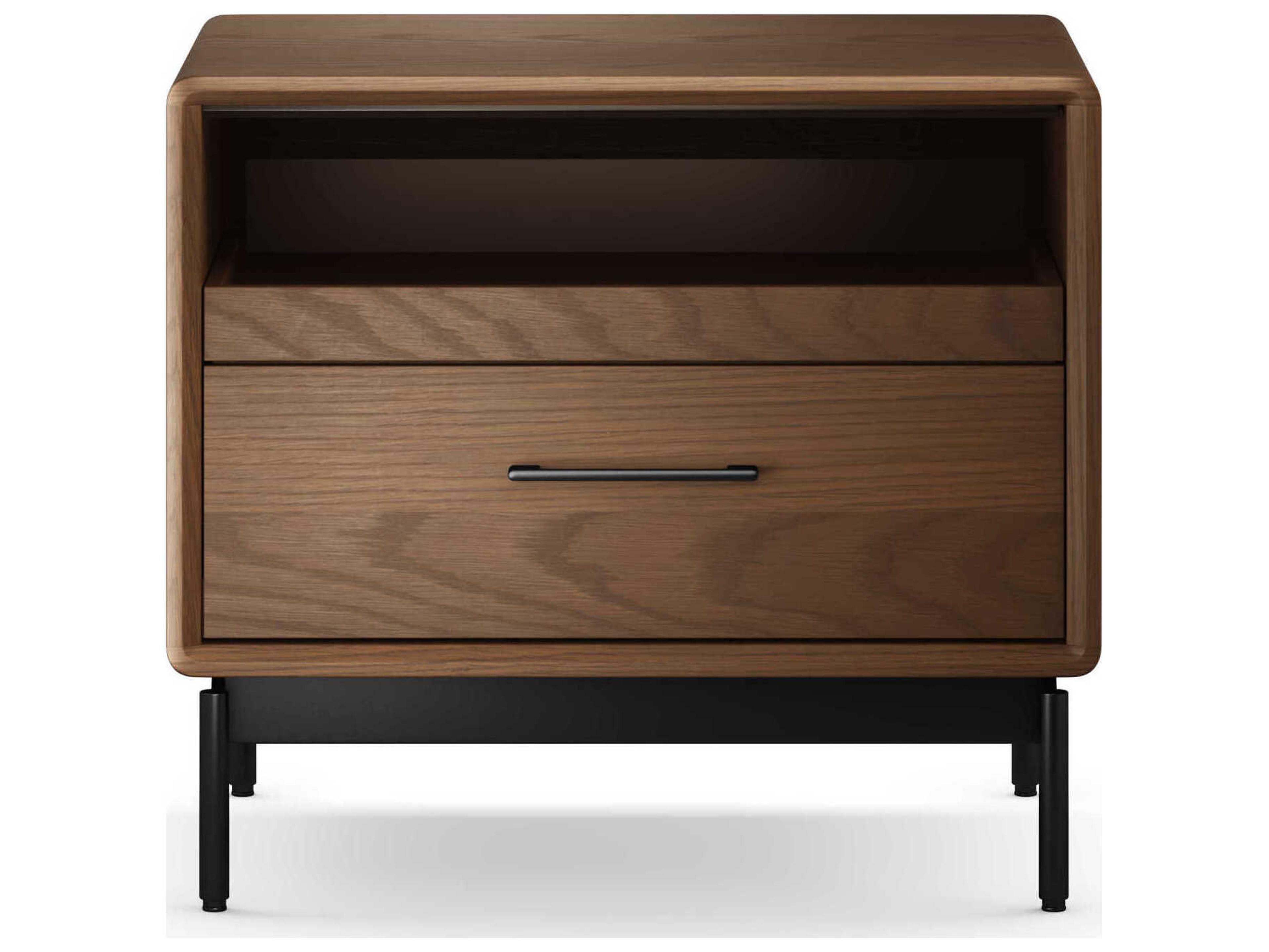 BDI Linq 1-Drawer Brown Hardwood Nightstand
