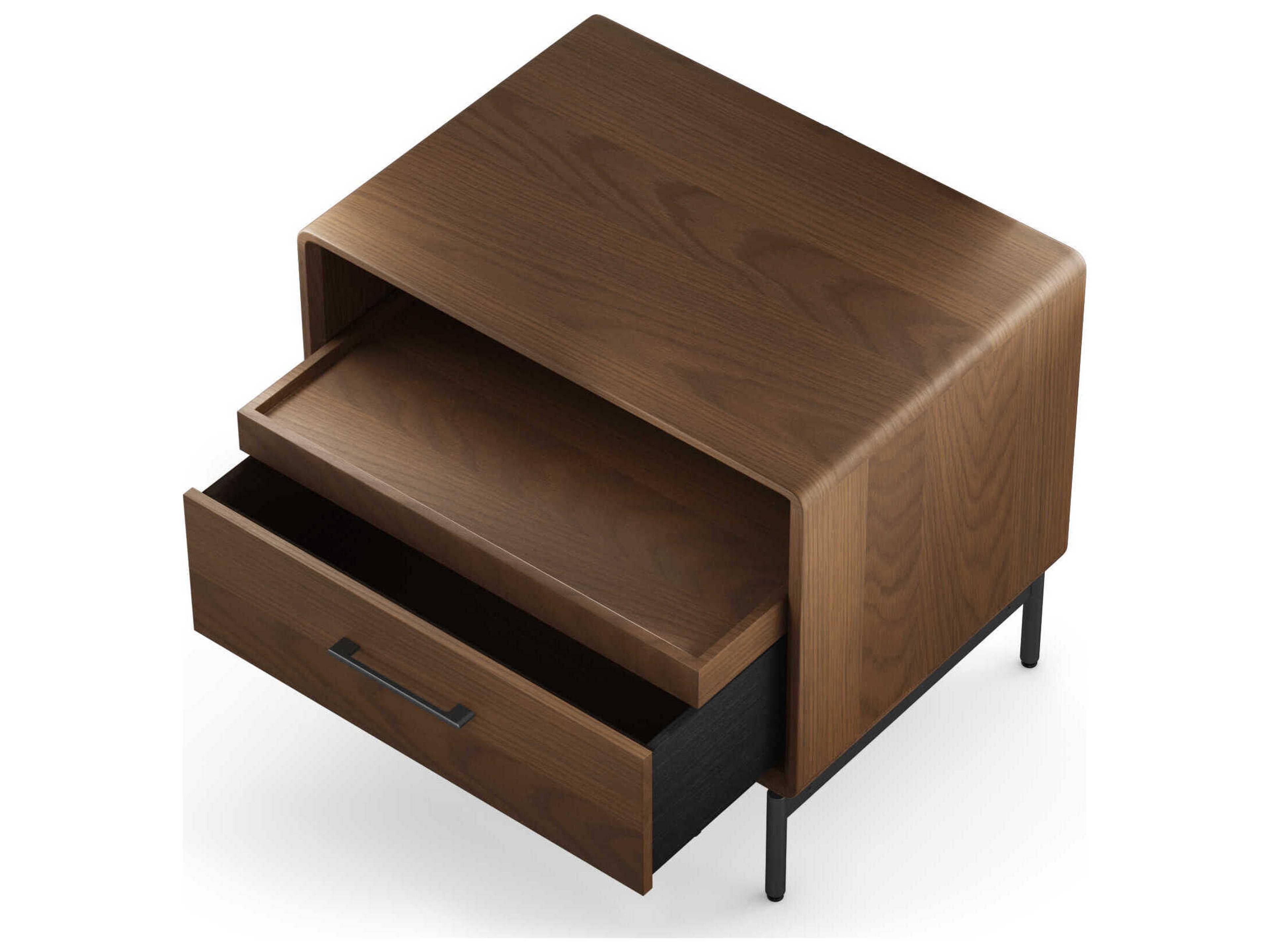 BDI Linq 1-Drawer Brown Hardwood Nightstand