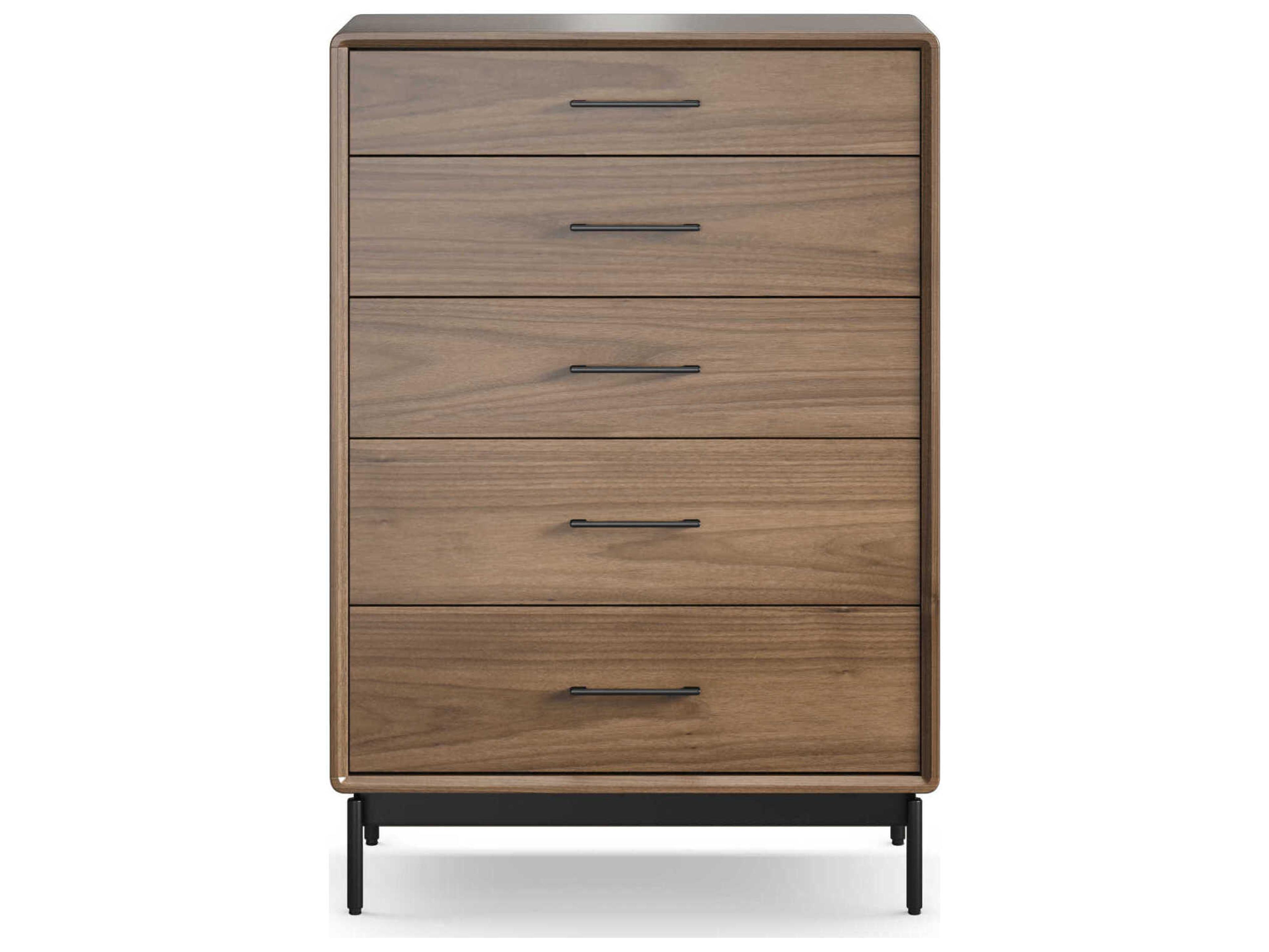 BDI Linq 5-Drawers Natural Walnut Brown Wood Accent Chest