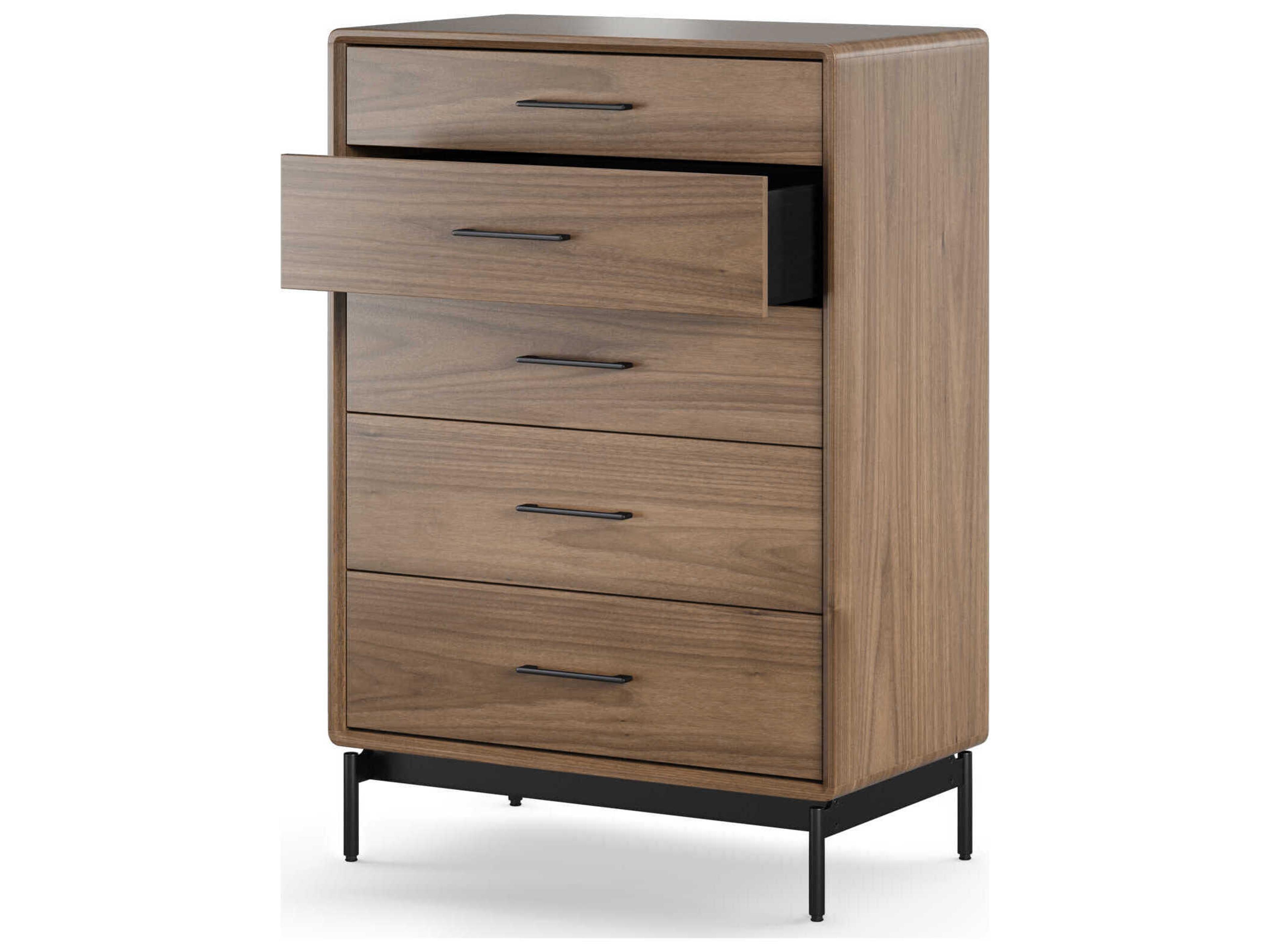 BDI Linq 5-Drawers Natural Walnut Brown Wood Accent Chest