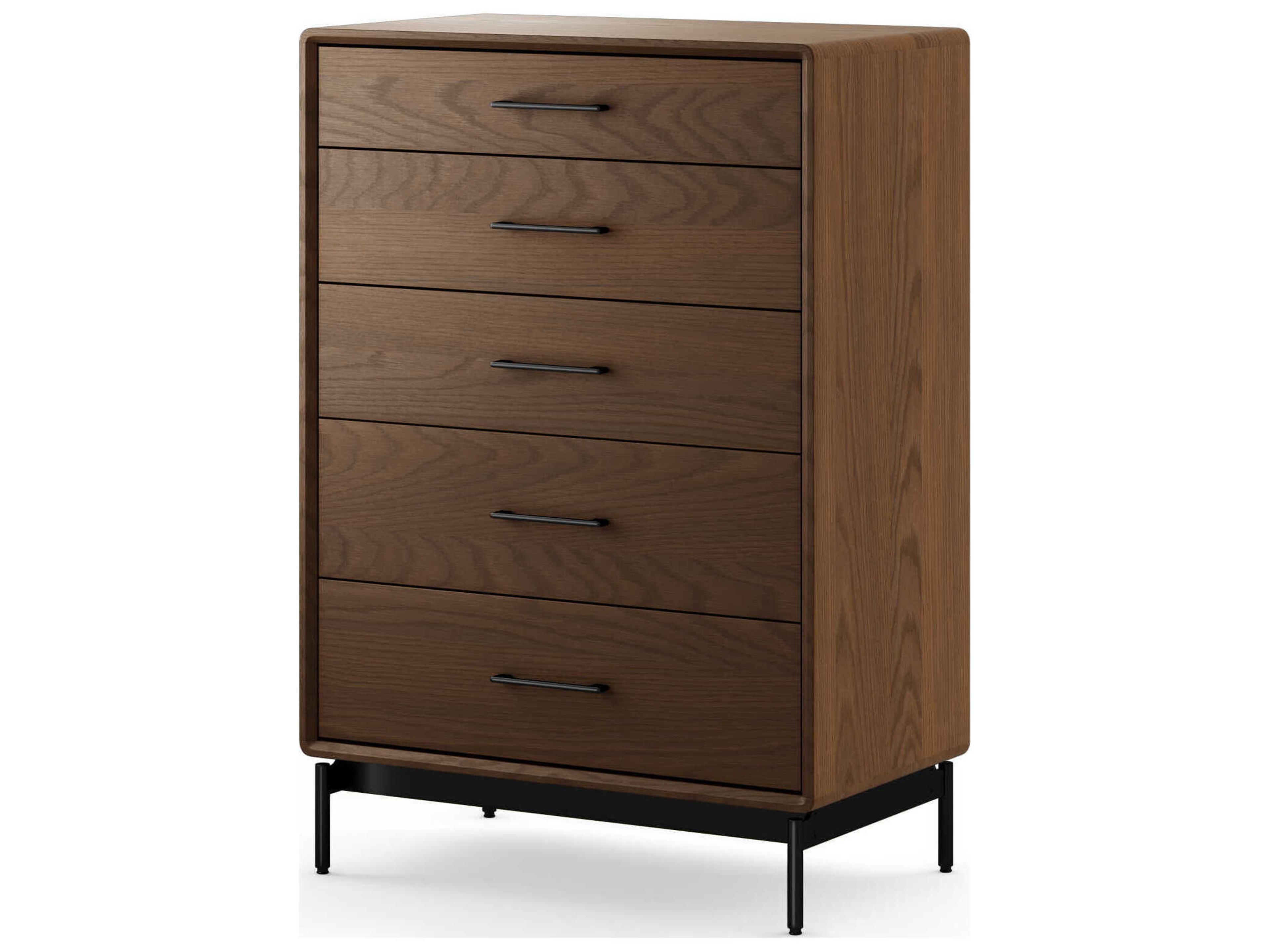 Linq Toasted Oak Black Brown Hardwood Accent Chest