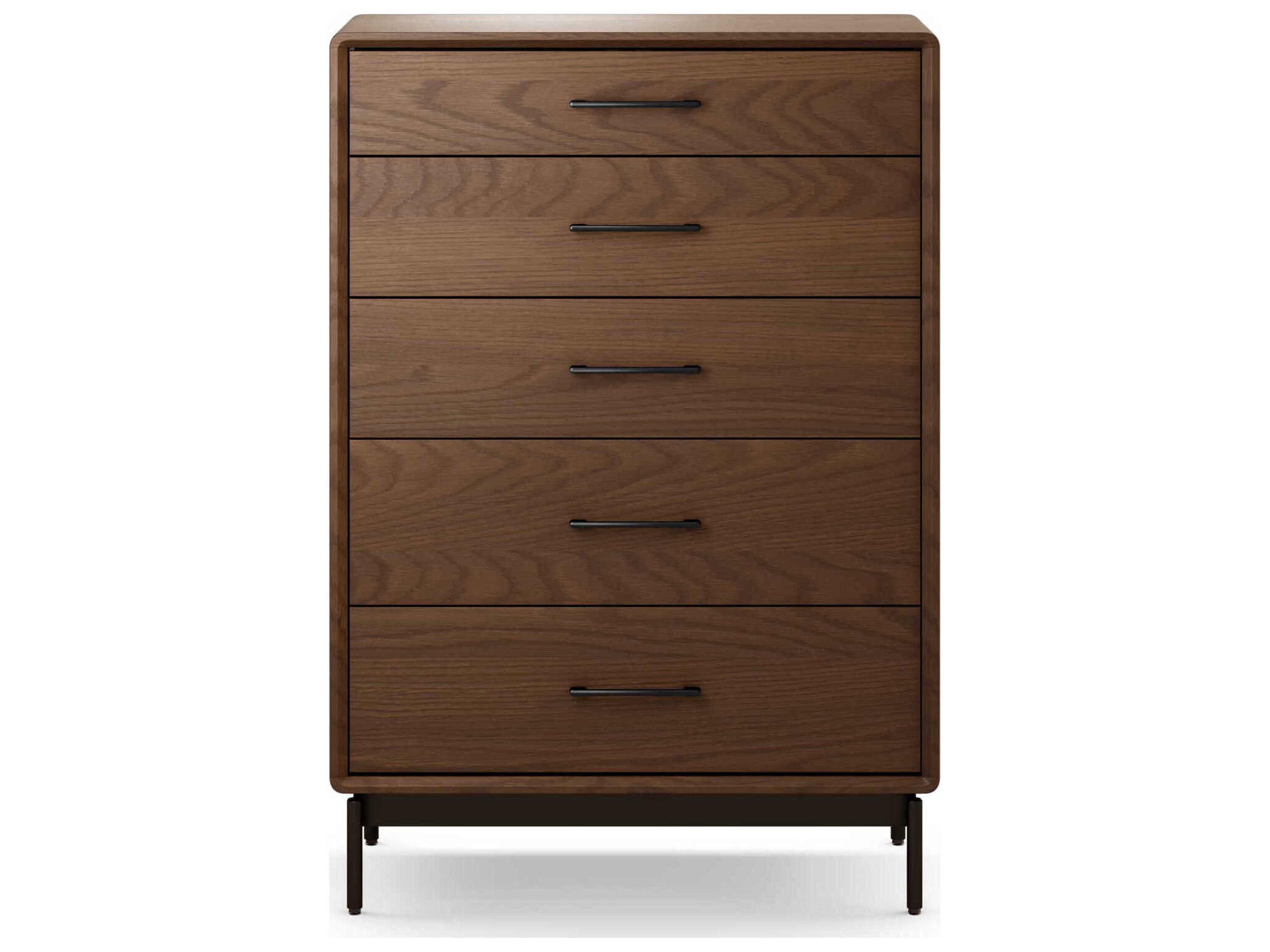 BDI Linq Toasted Oak Black Brown Hardwood Accent Chest