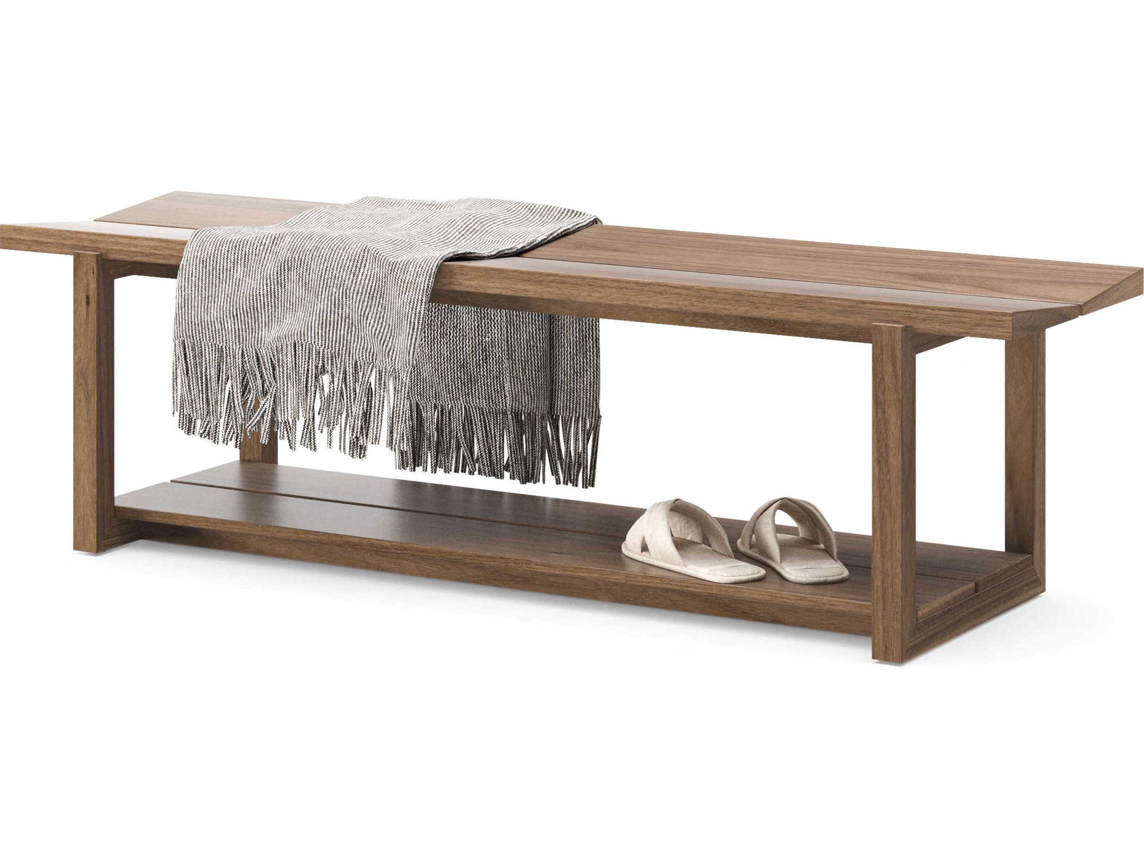 BDI Kava Natural Walnut Brown Accent Bench