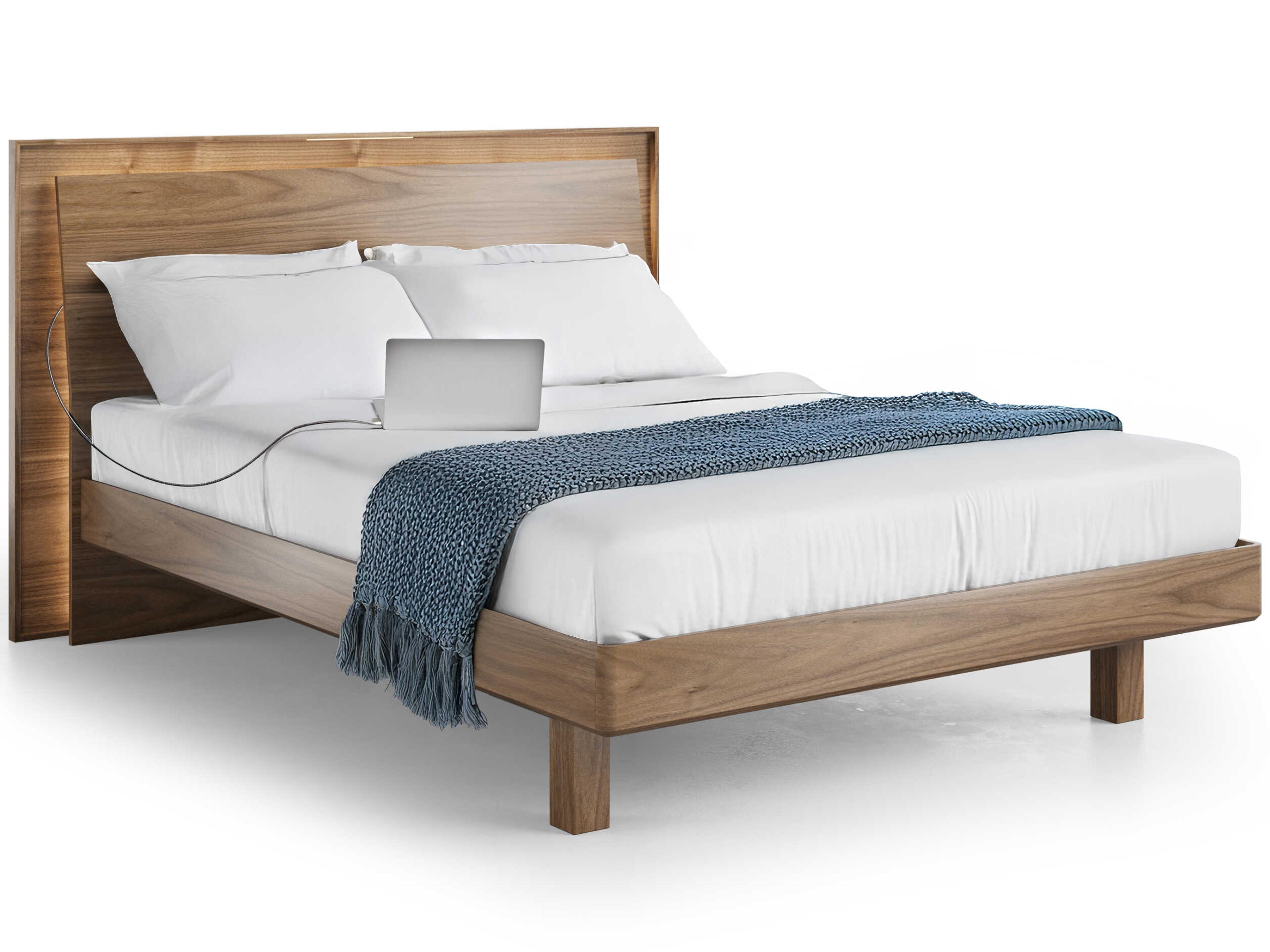 BDI Kava Natural Walnut Brown Wood Queen Platform Bed