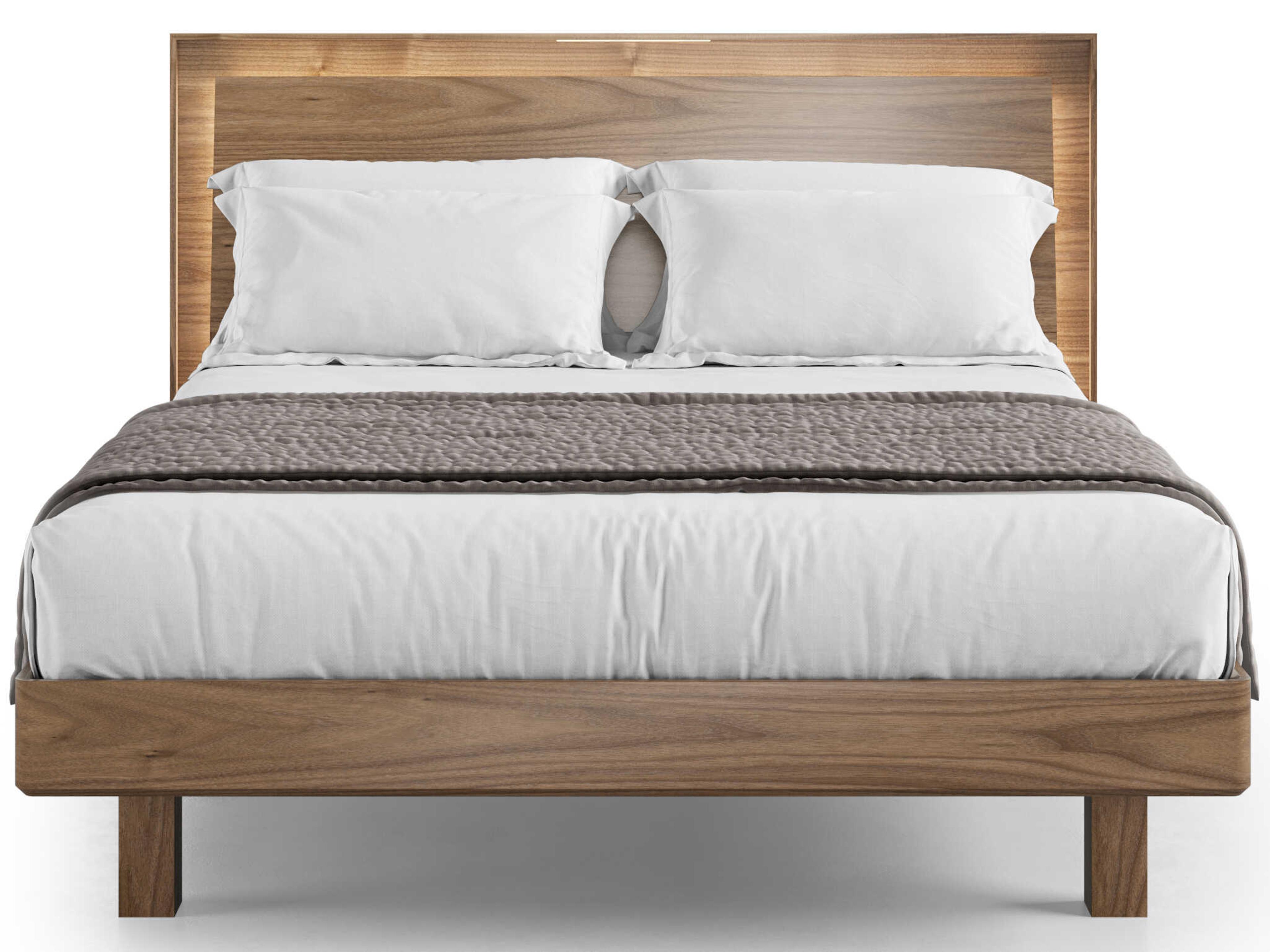 BDI Kava Natural Walnut Brown Wood Queen Platform Bed