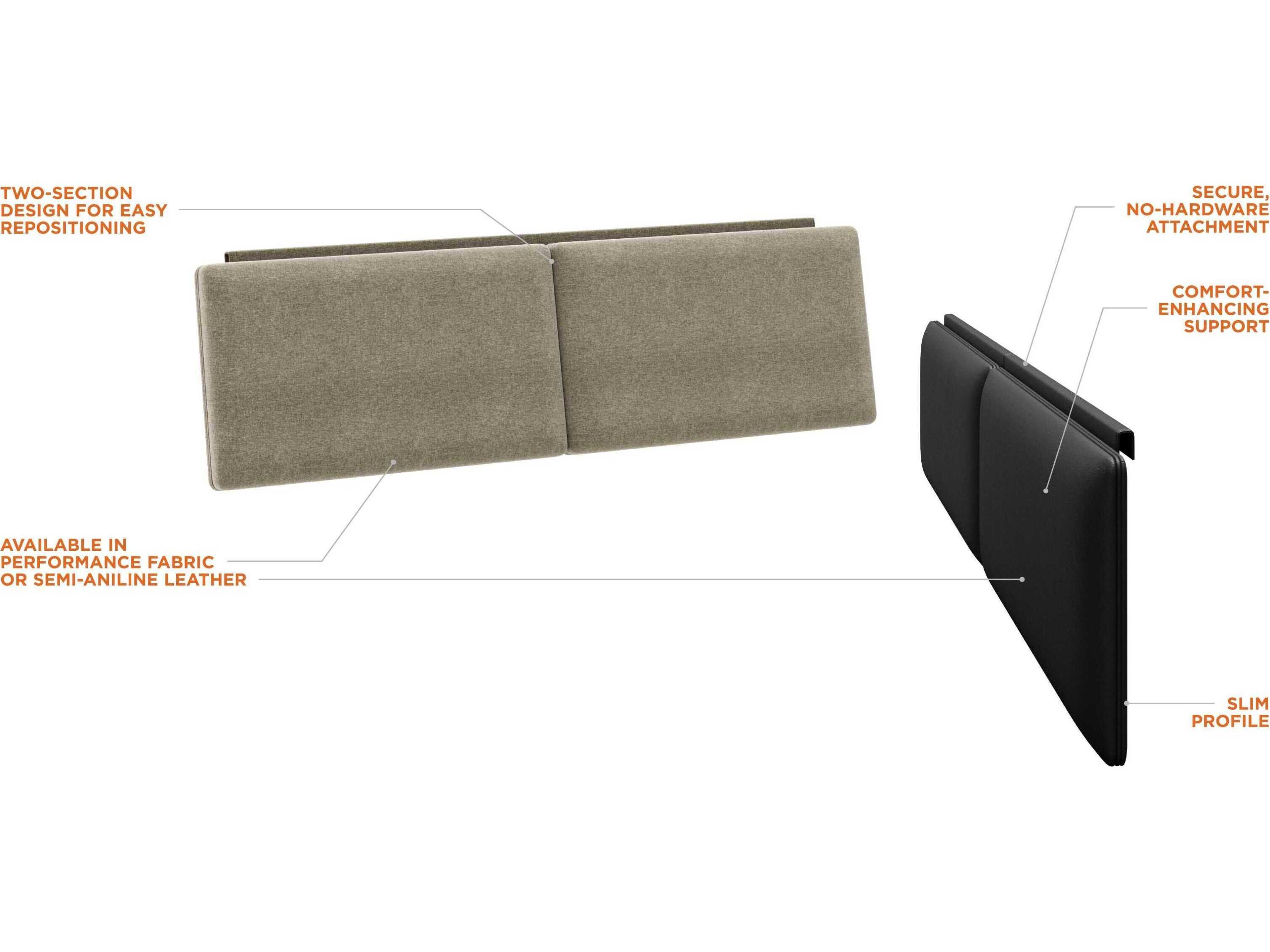 BDI Contour Pecan King Headboard Cushion