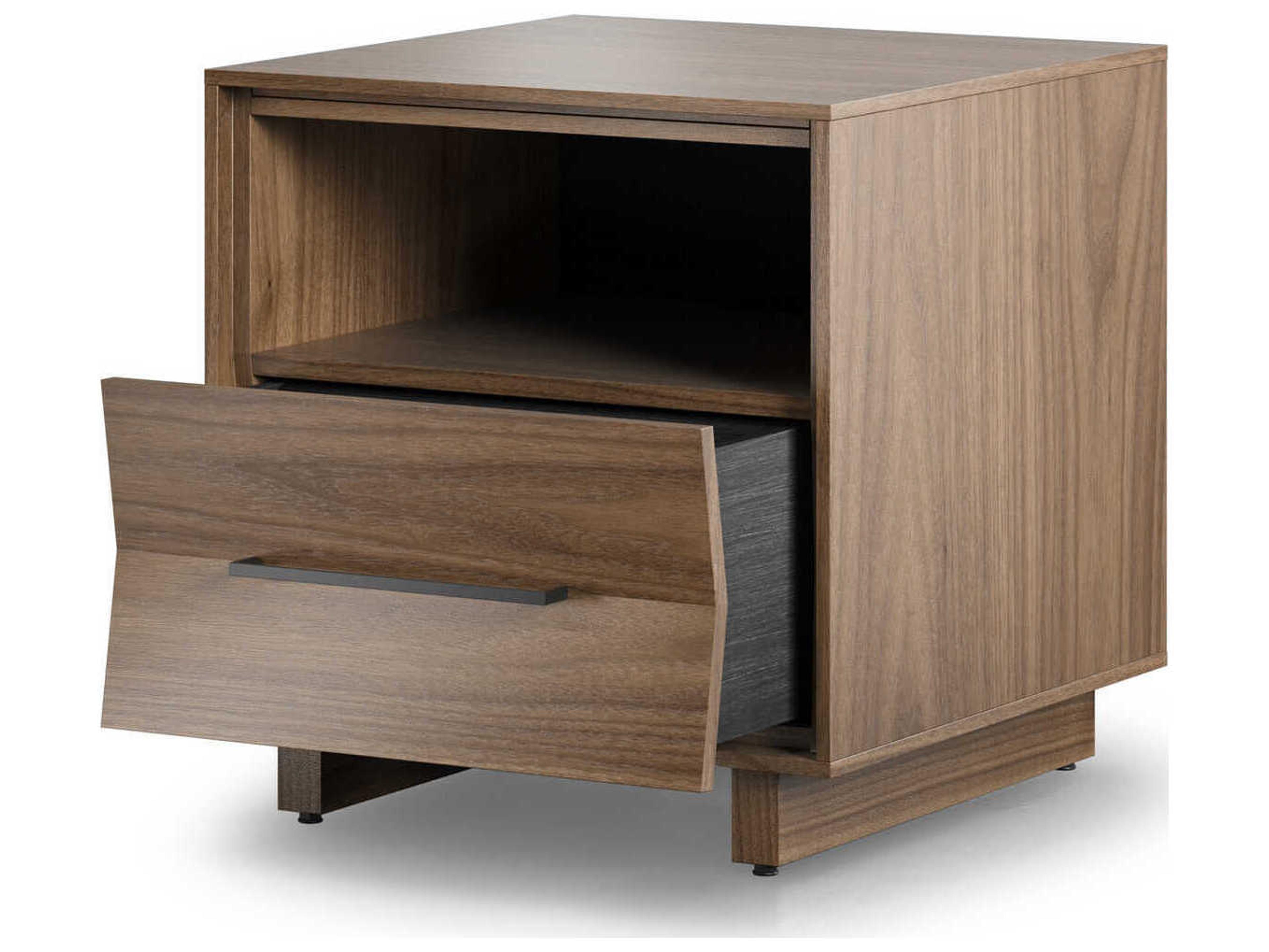 BDI Kava 1-Drawer Brown Hardwood Nightstand