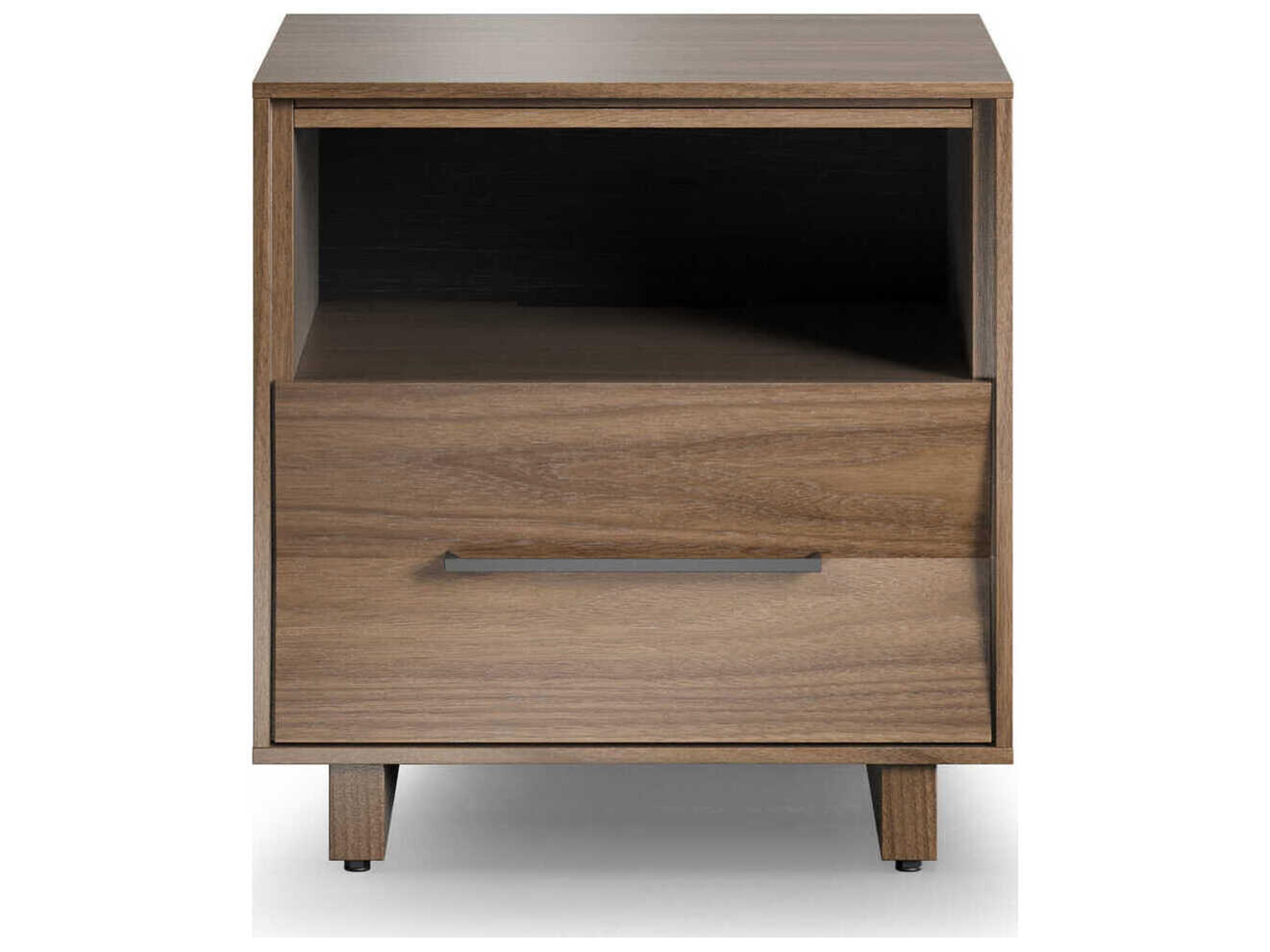 BDI Kava 1-Drawer Brown Hardwood Nightstand