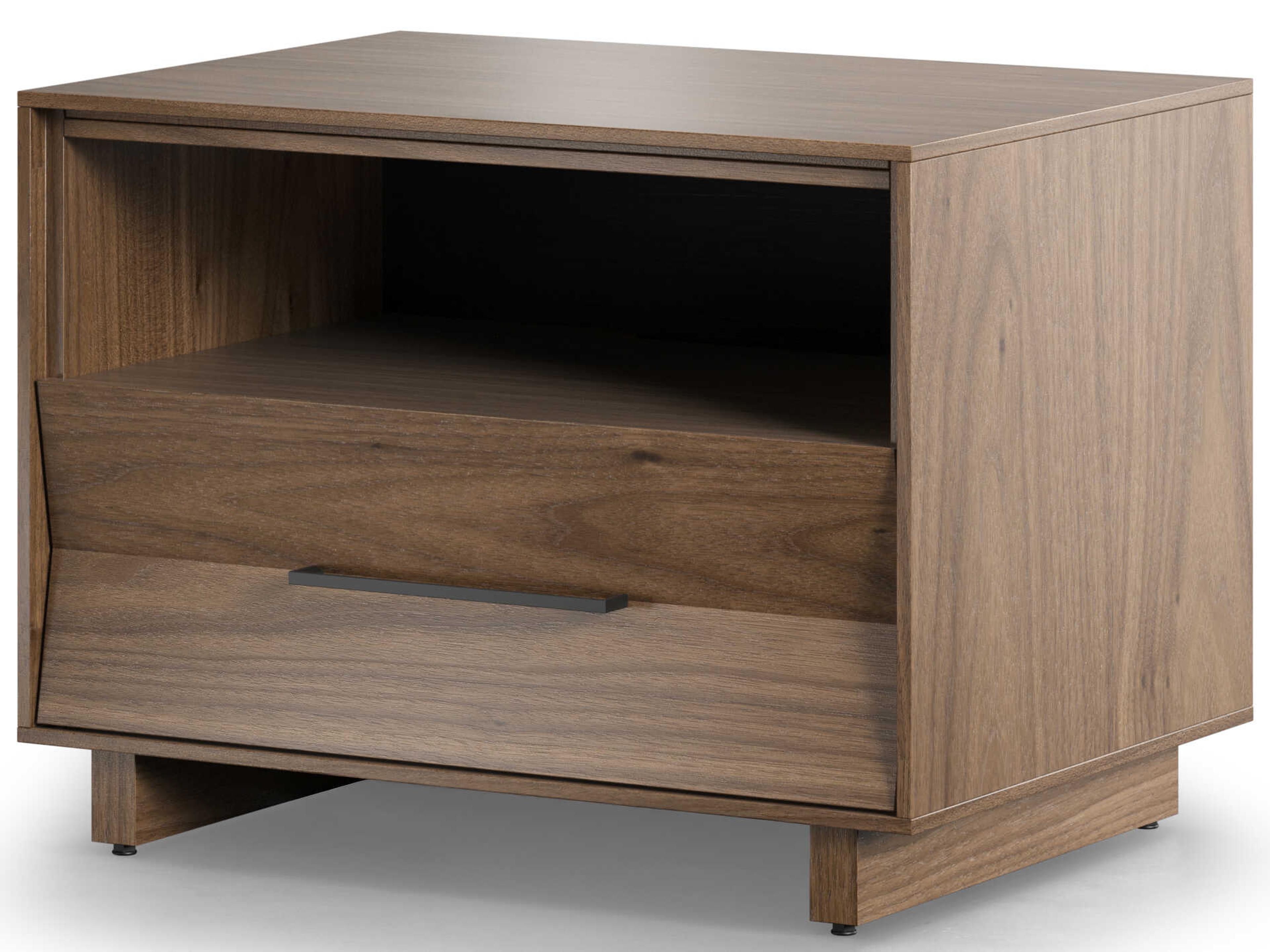 Kava 1-Drawer Brown Hardwood Nightstand