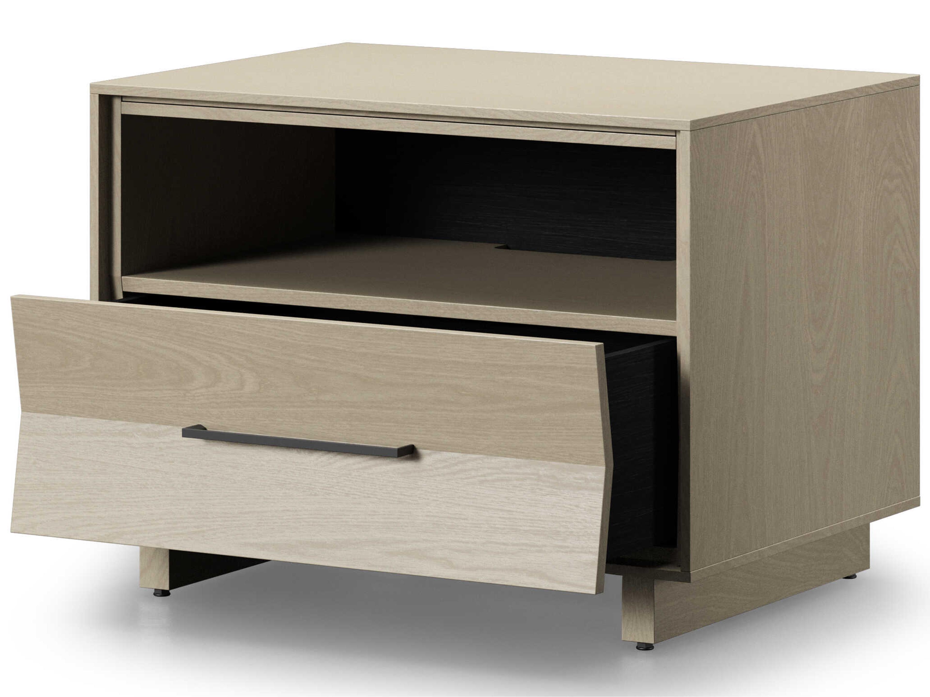 BDI Kava 1-Drawer Beige Hardwood Nightstand