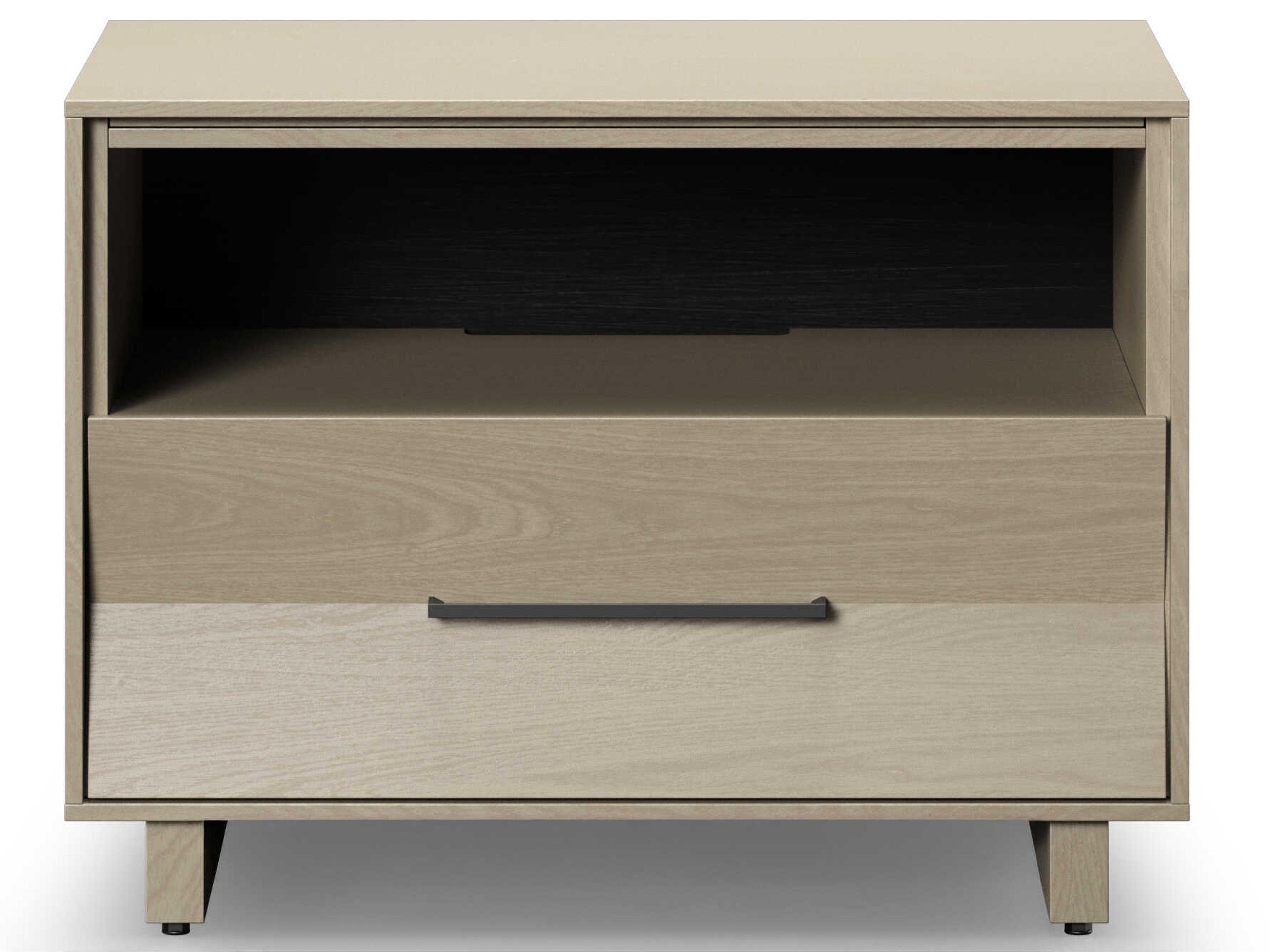 BDI Kava 1-Drawer Beige Hardwood Nightstand