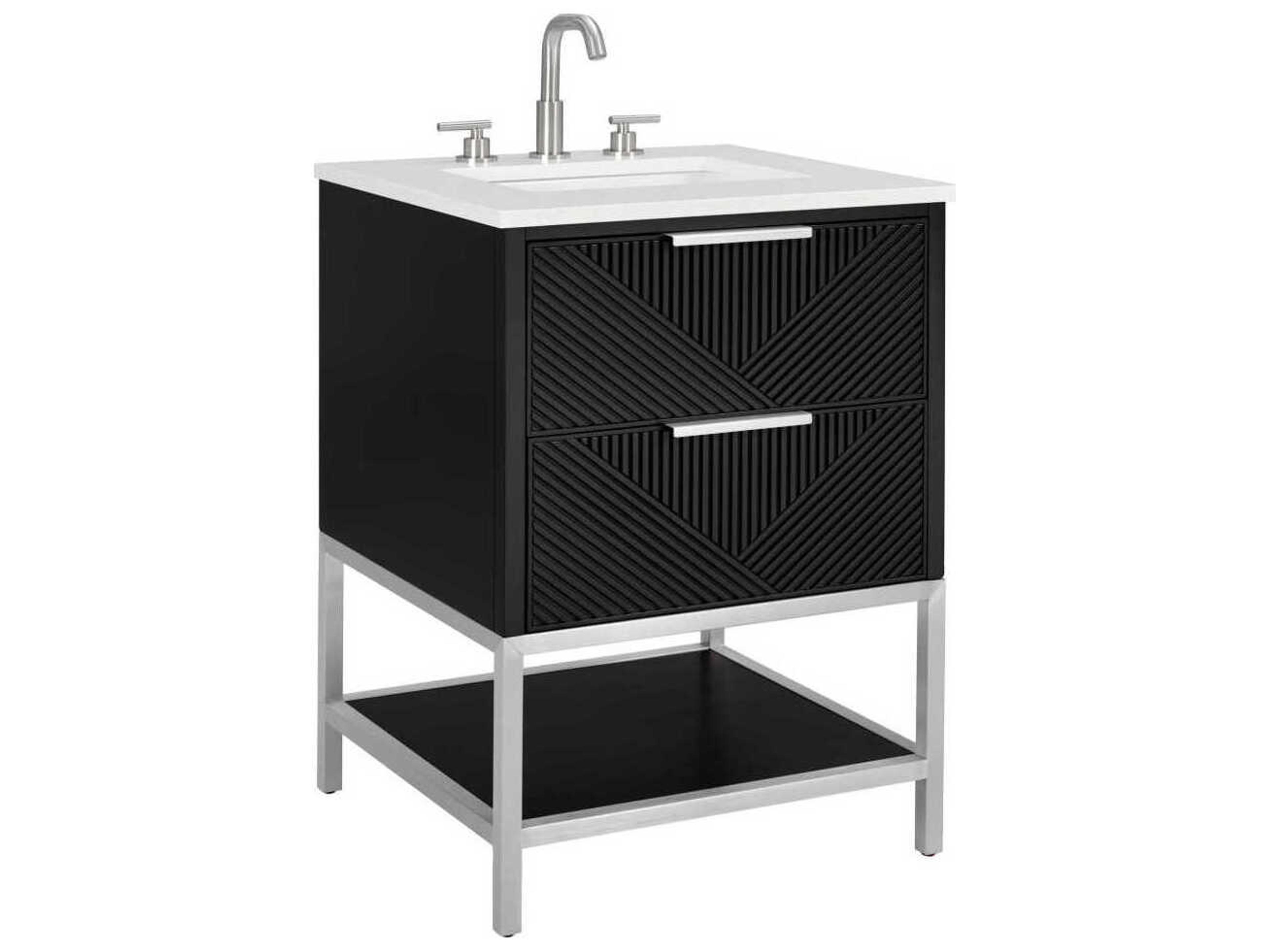 Diamond 24" Charcoal Black Brushed Nickel Vanity
