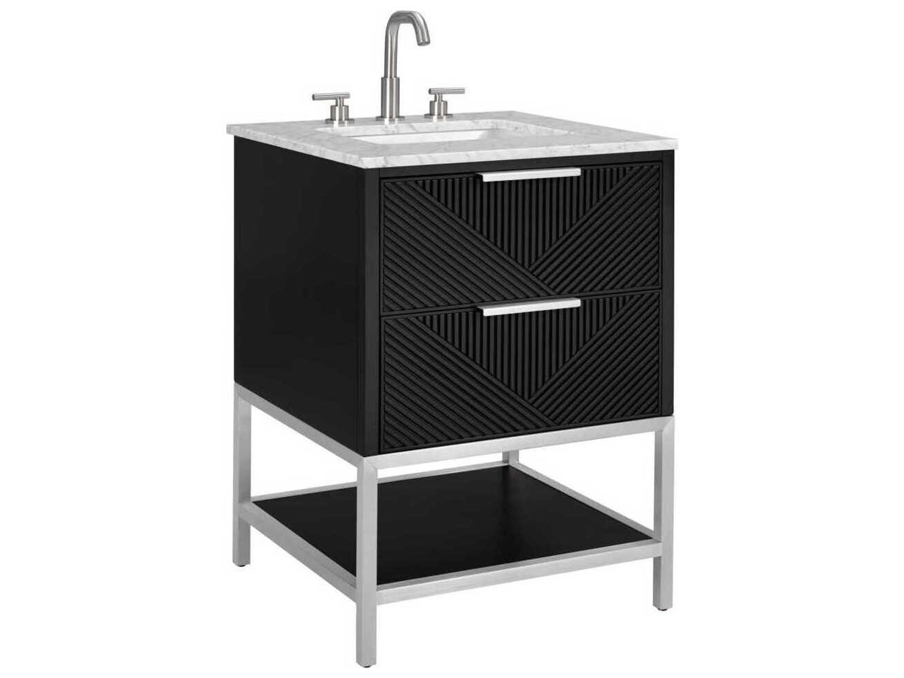 BEMMA Diamond 24" Charcoal Black Brushed Nickel Vanity