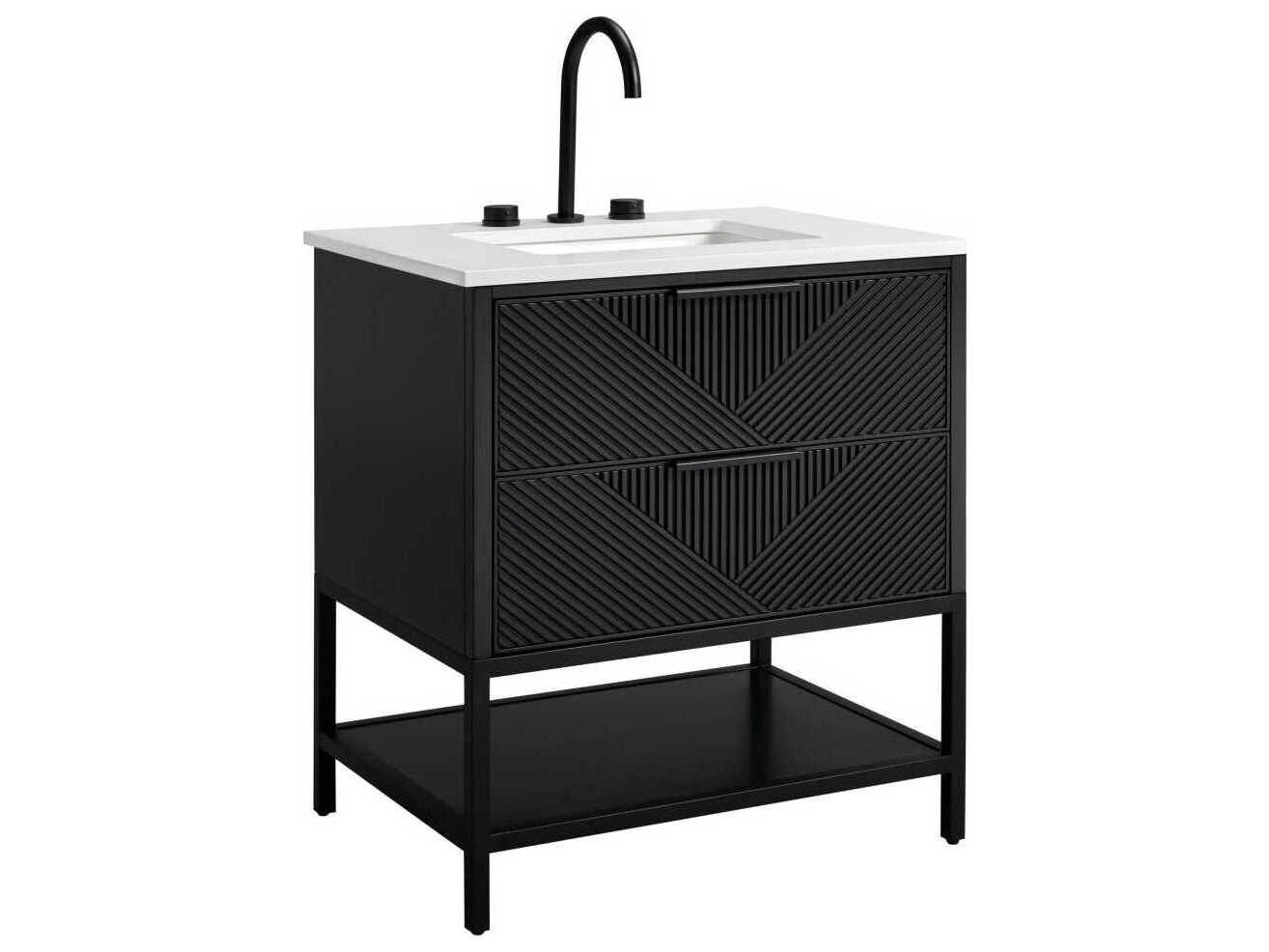 Diamond 30" Charcoal Black Matte Vanity