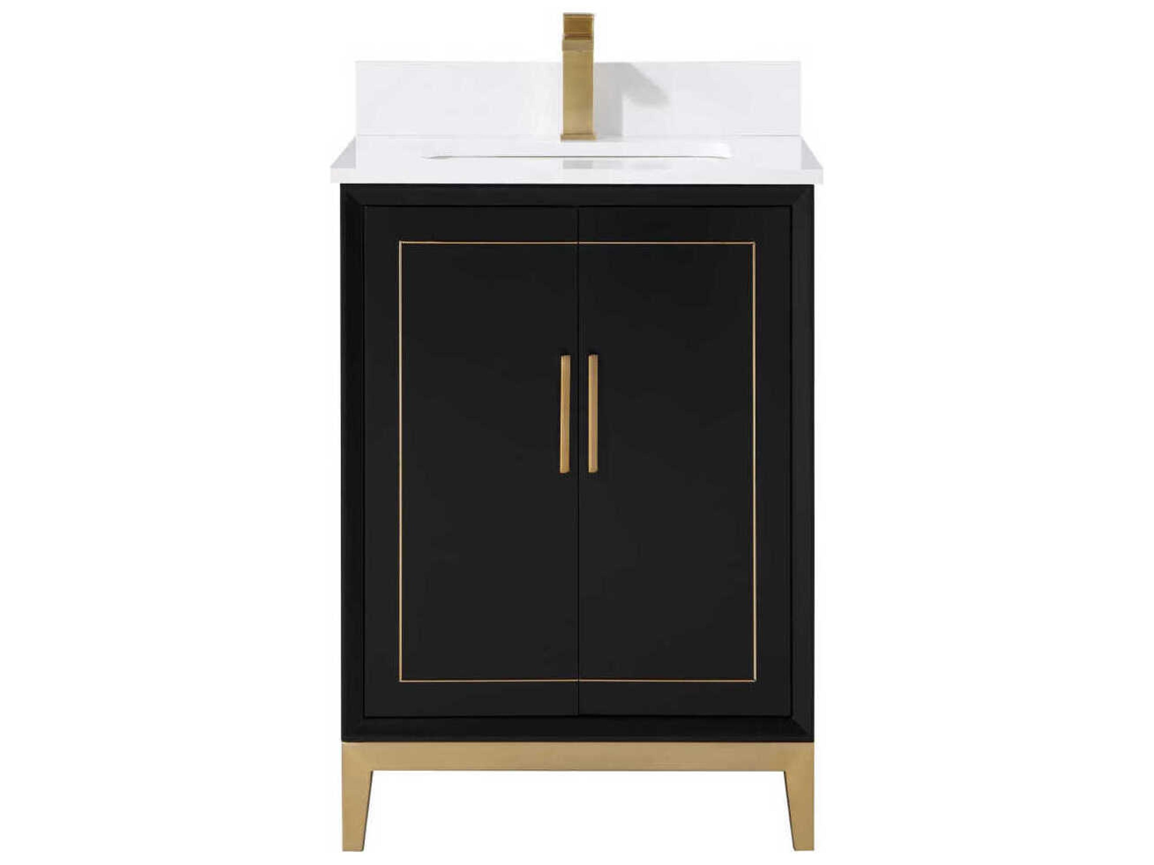 BEMMA Gracie 24" Midnight Black Bathroom Vanity