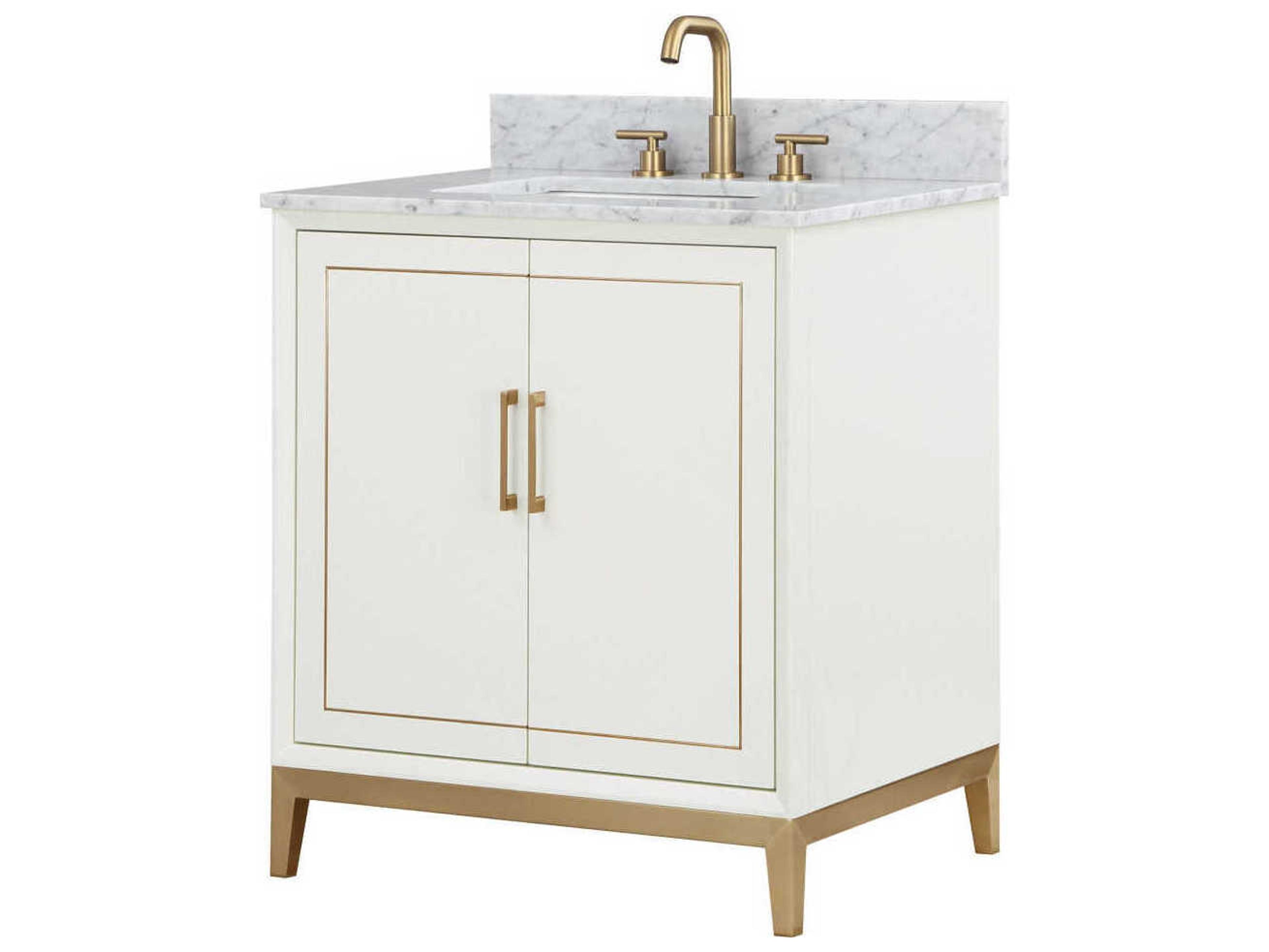 BEMMA Gracie 30" Satin White Brass Vanity