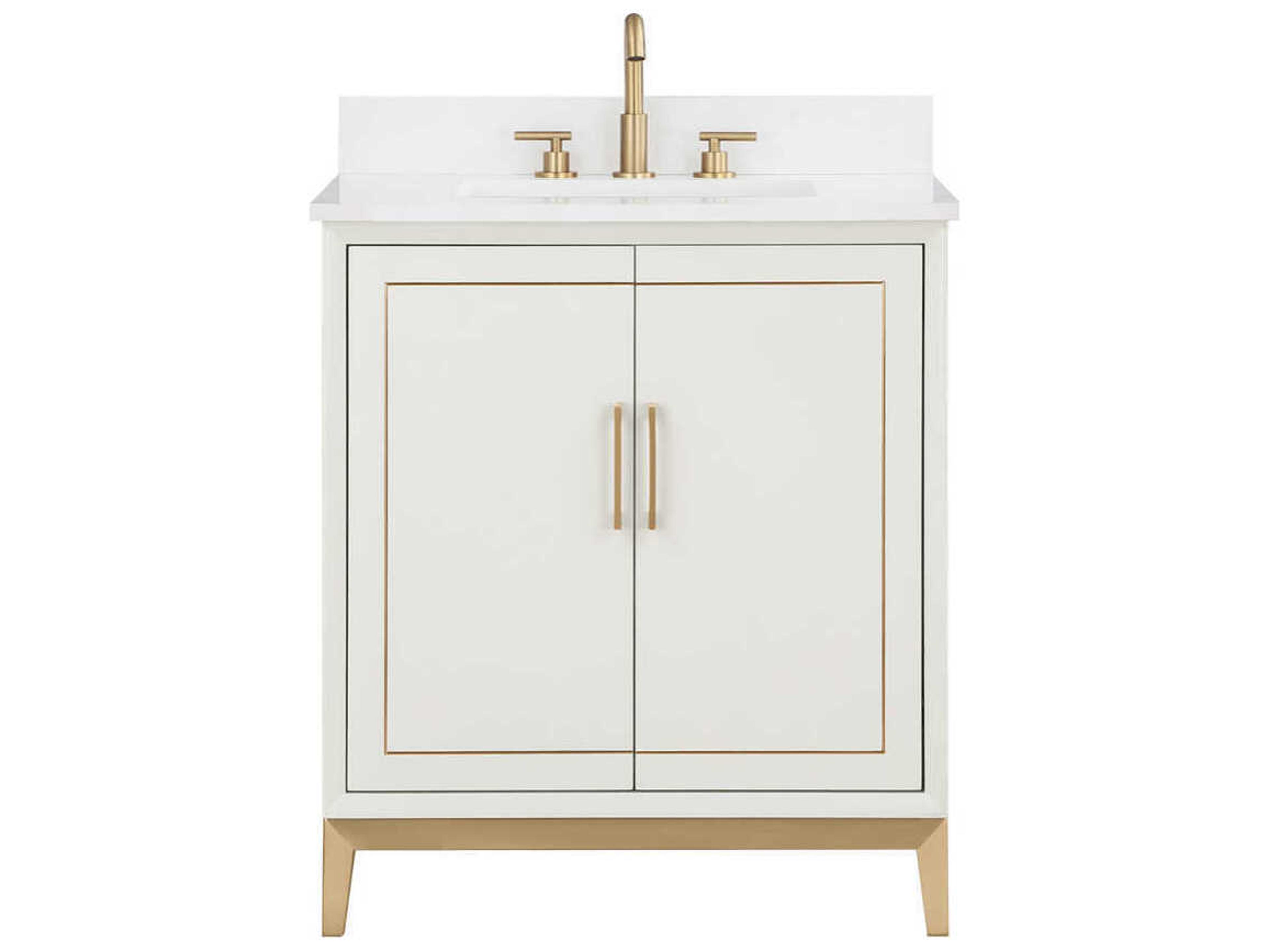 BEMMA Gracie 30" Satin White Brass Vanity