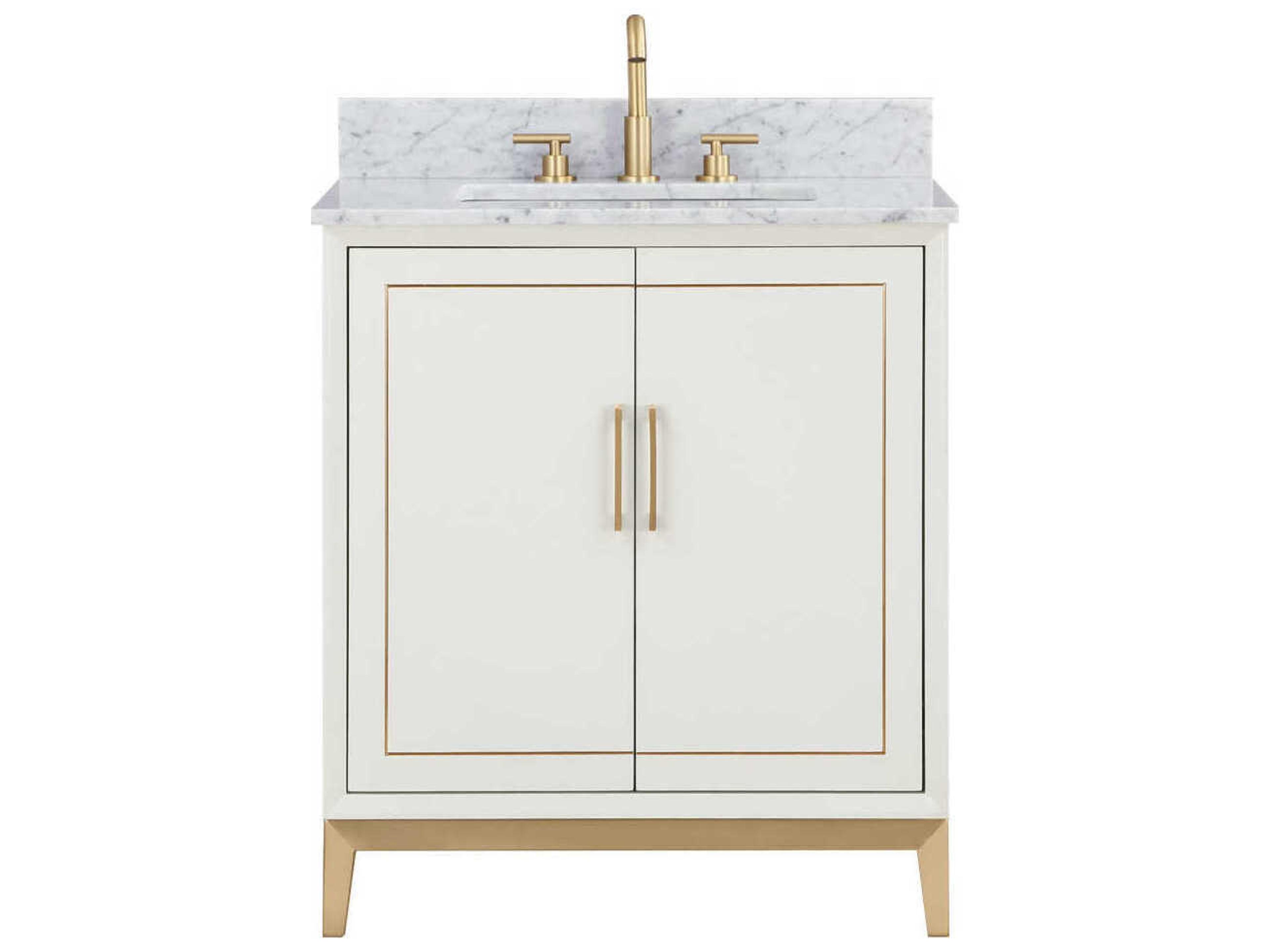 BEMMA Gracie 30" Satin White Brass Vanity