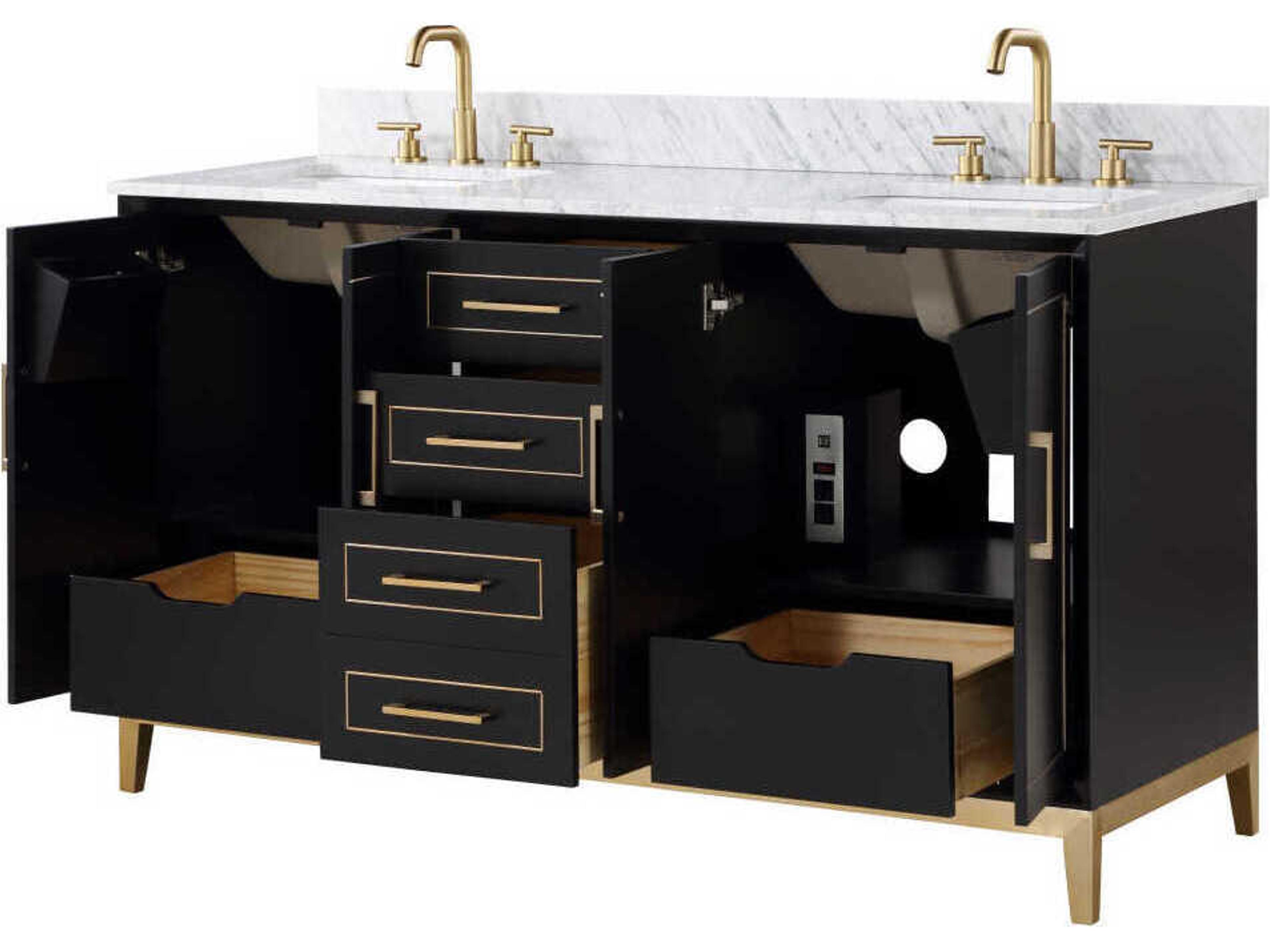 BEMMA Gracie 60" Midnight Black Vanity