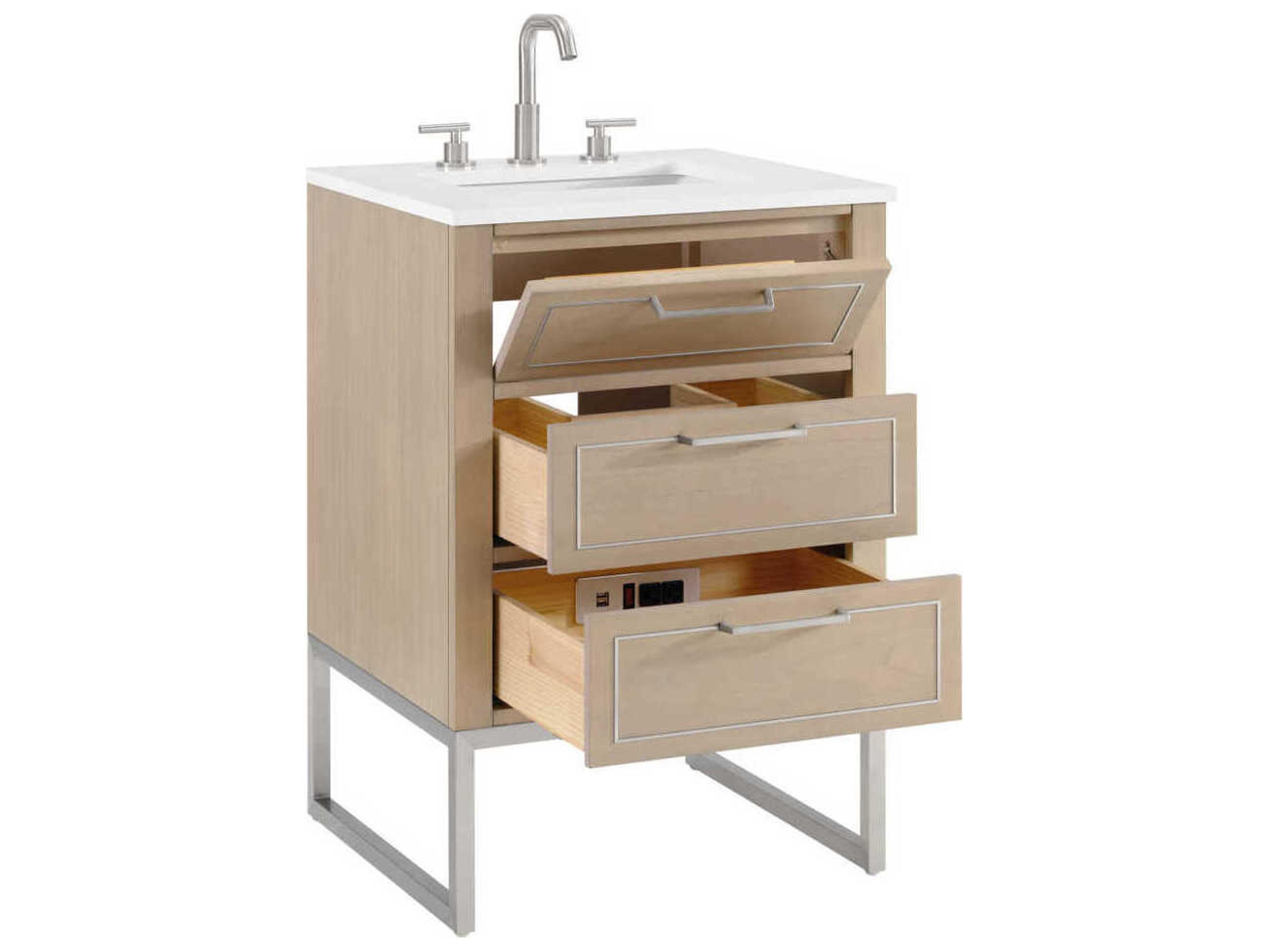 BEMMA Markham 24" Cashmere Grey Brushed Nickel Vanity