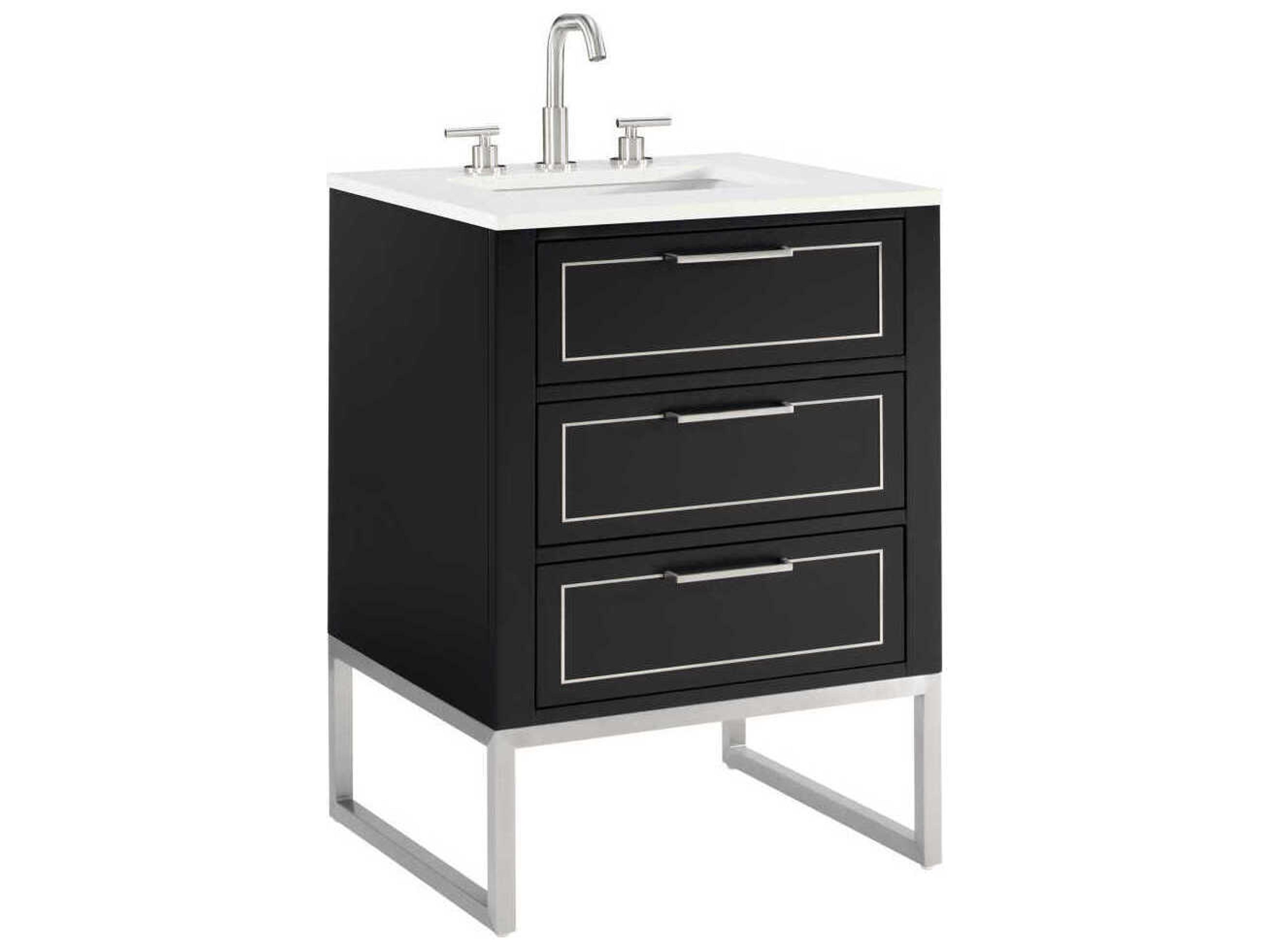 Markham 24" Midnight Black Brushed Nickel Vanity