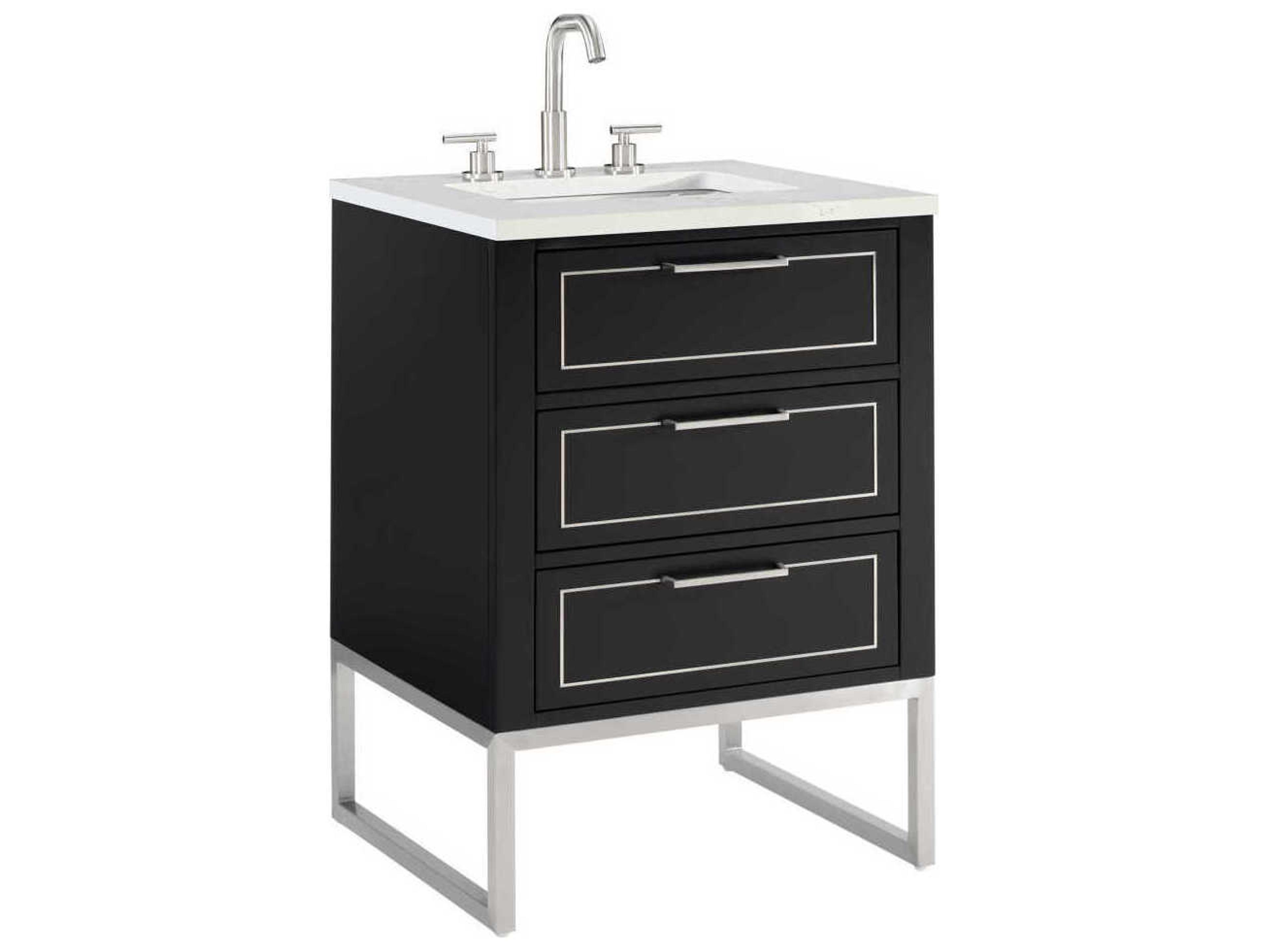 BEMMA Markham 24" Midnight Black Brushed Nickel Vanity