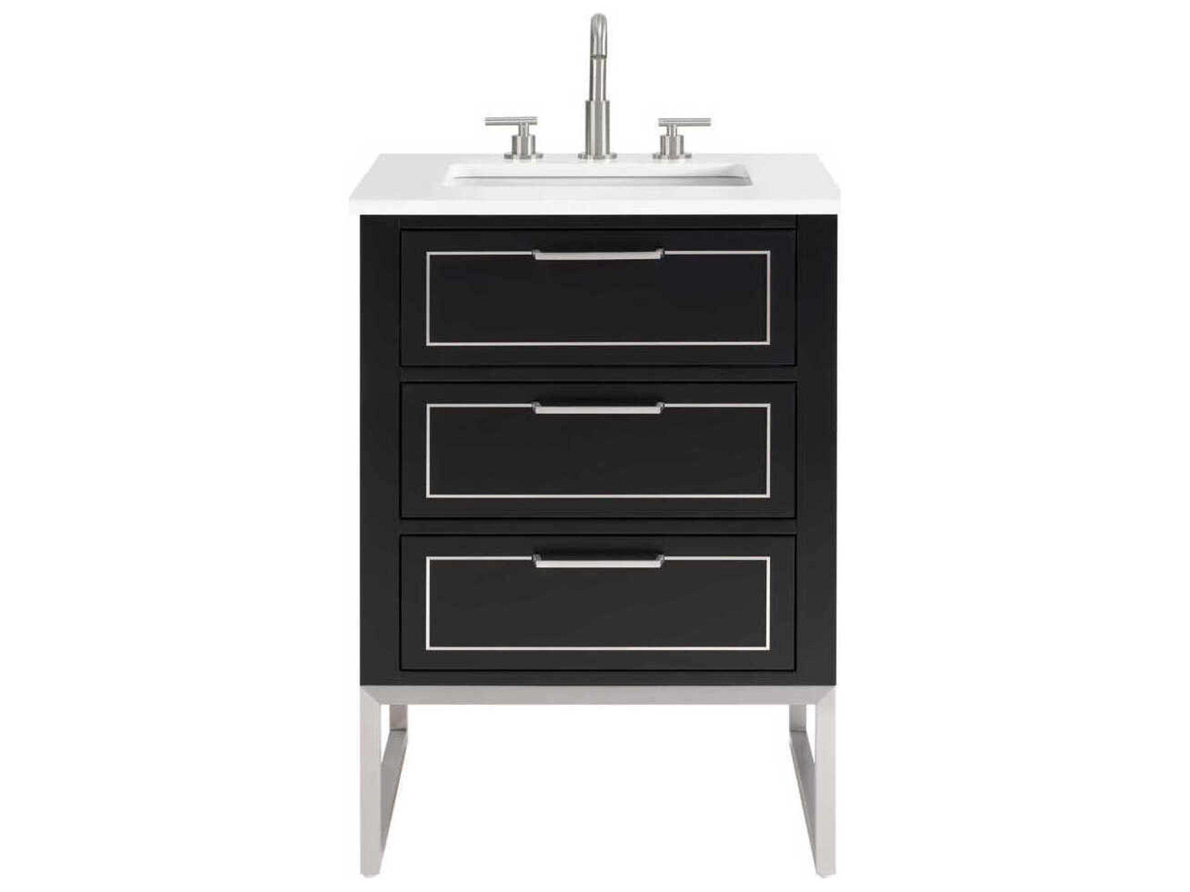 BEMMA Markham 24" Midnight Black Brushed Nickel Vanity