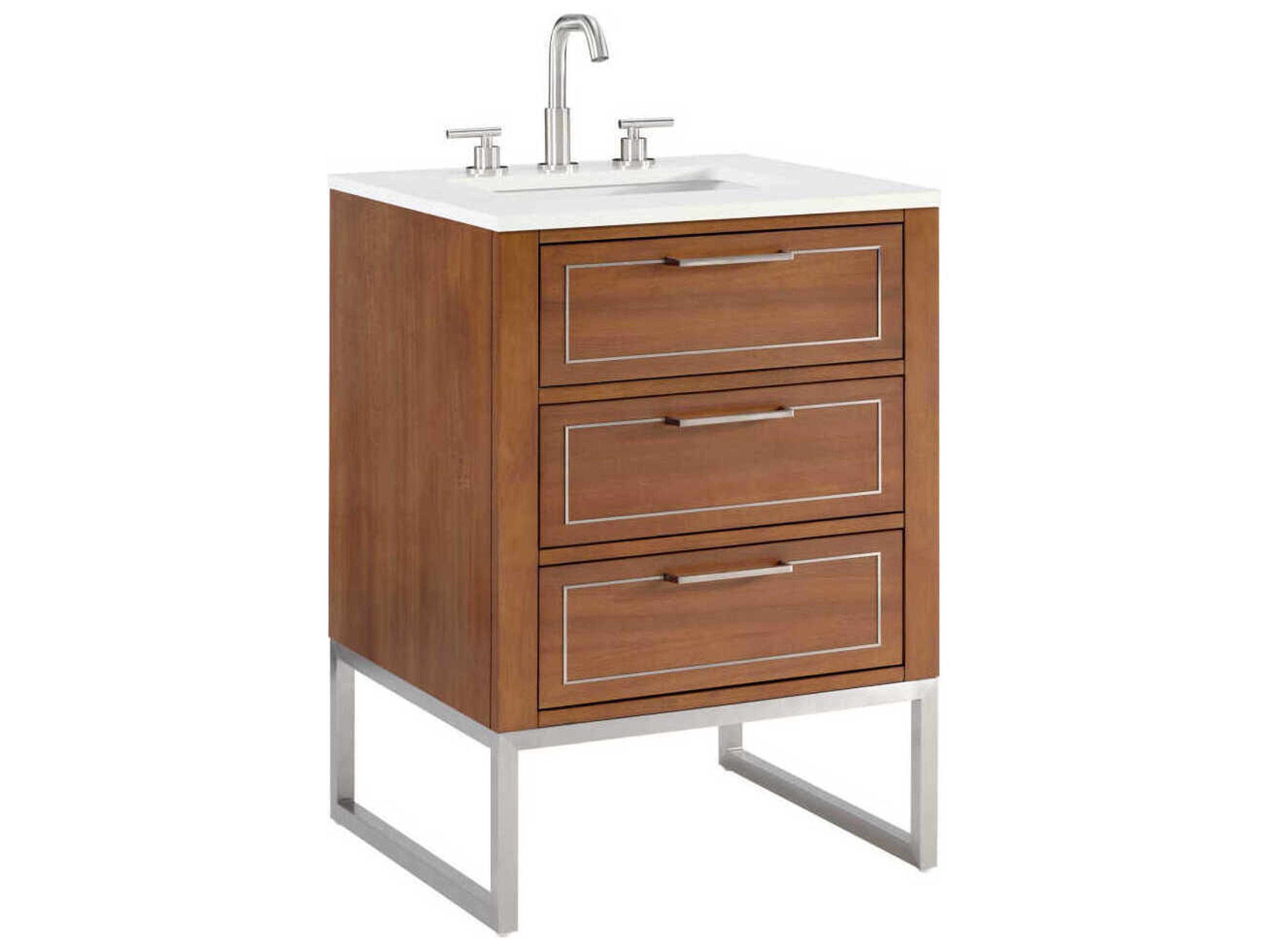 Markham 24" Walnut Brushed Nickel Vanity