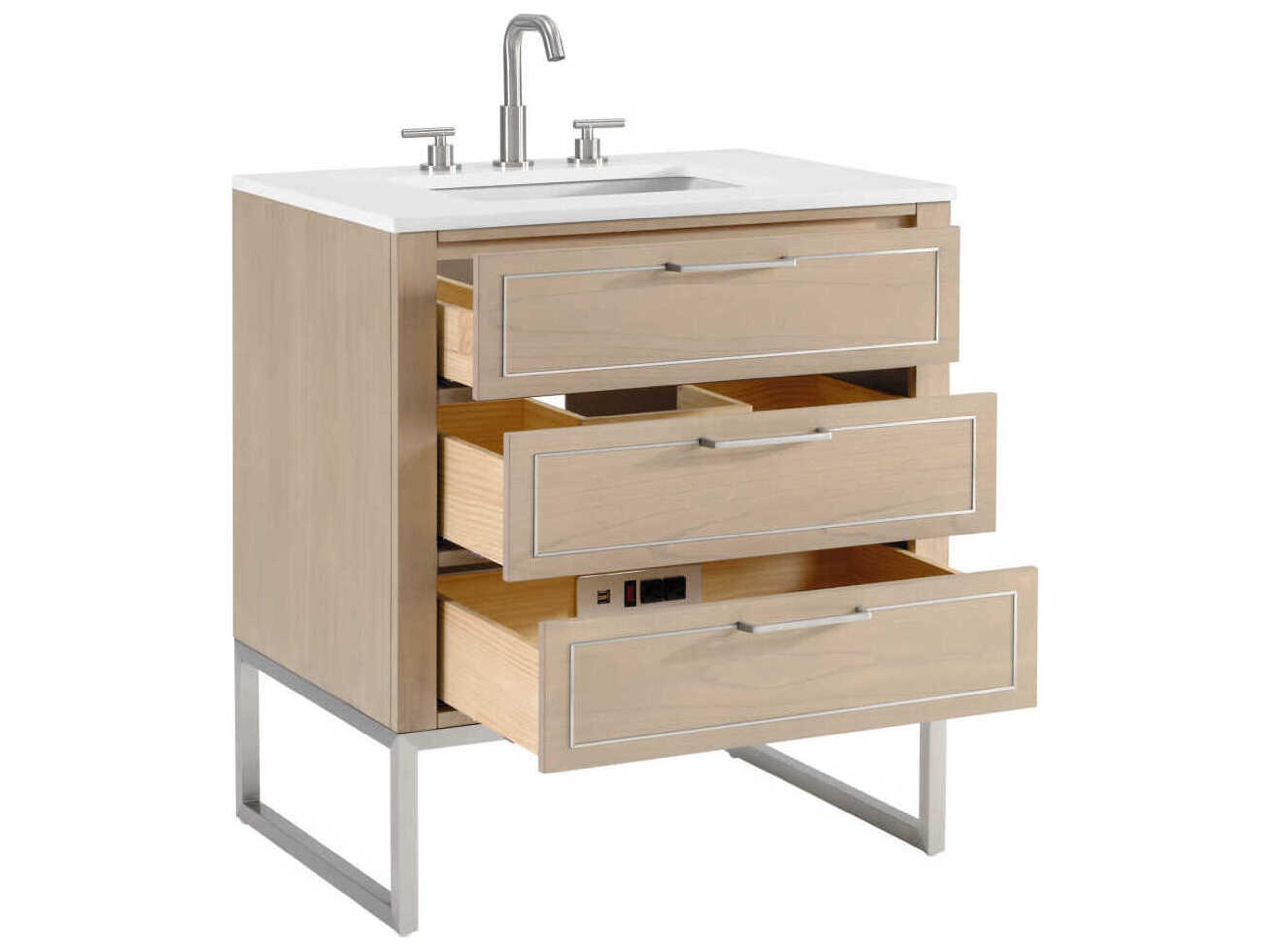 BEMMA Markham 30" Cashmere Grey Brushed Nickel Vanity