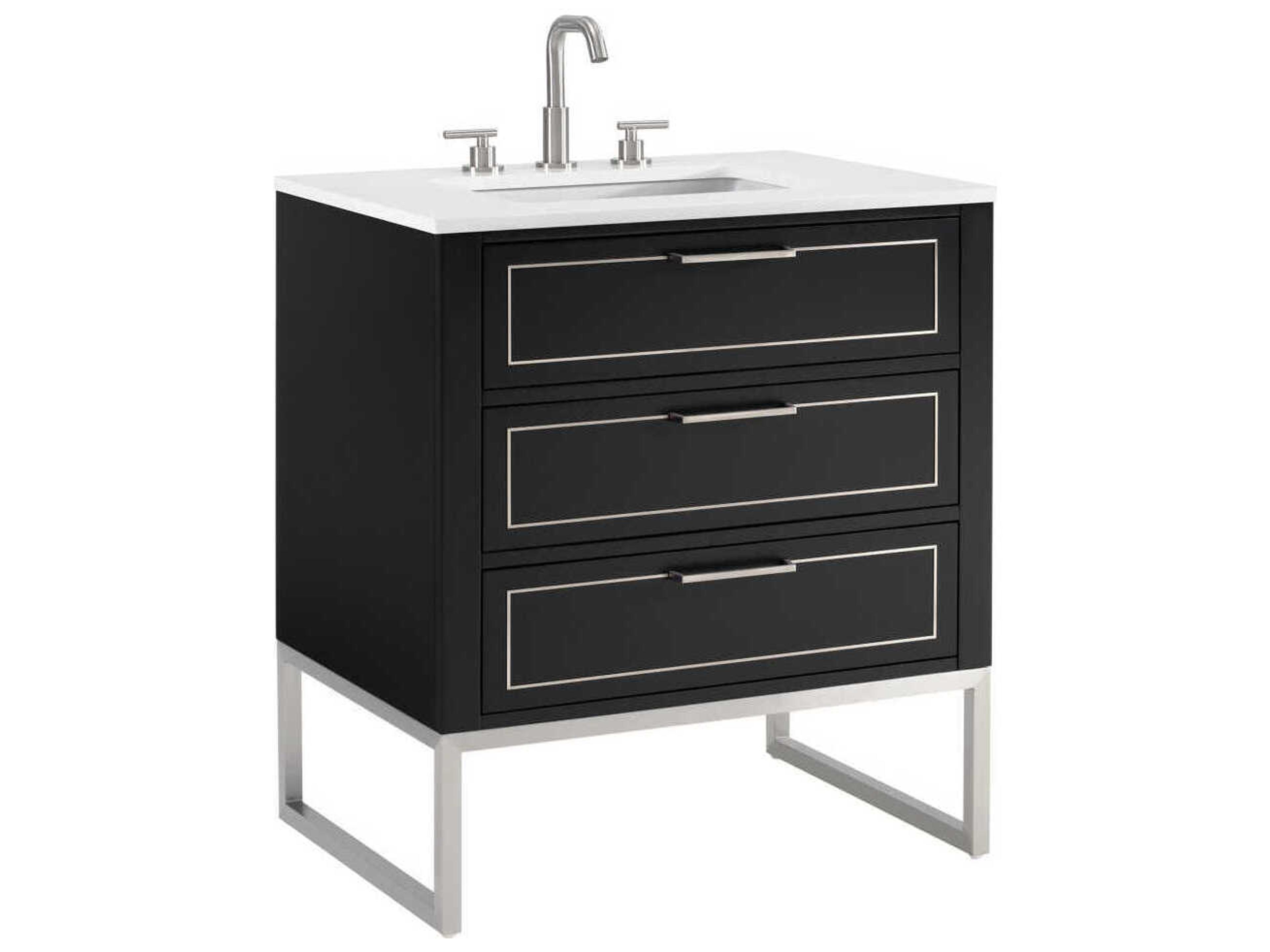 Markham 30" Midnight Black Brushed Nickel Vanity