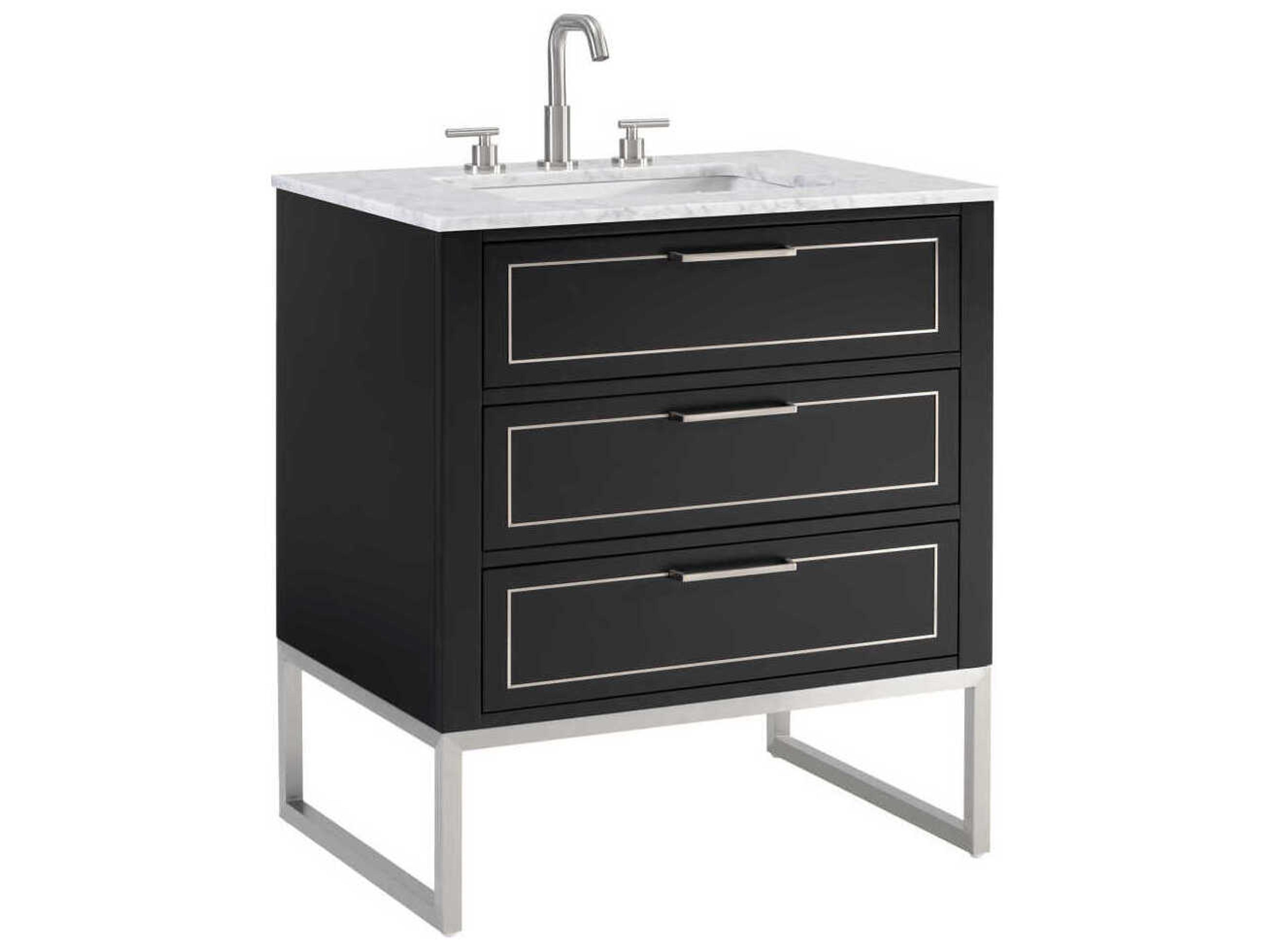 BEMMA Markham 30" Midnight Black Brushed Nickel Vanity