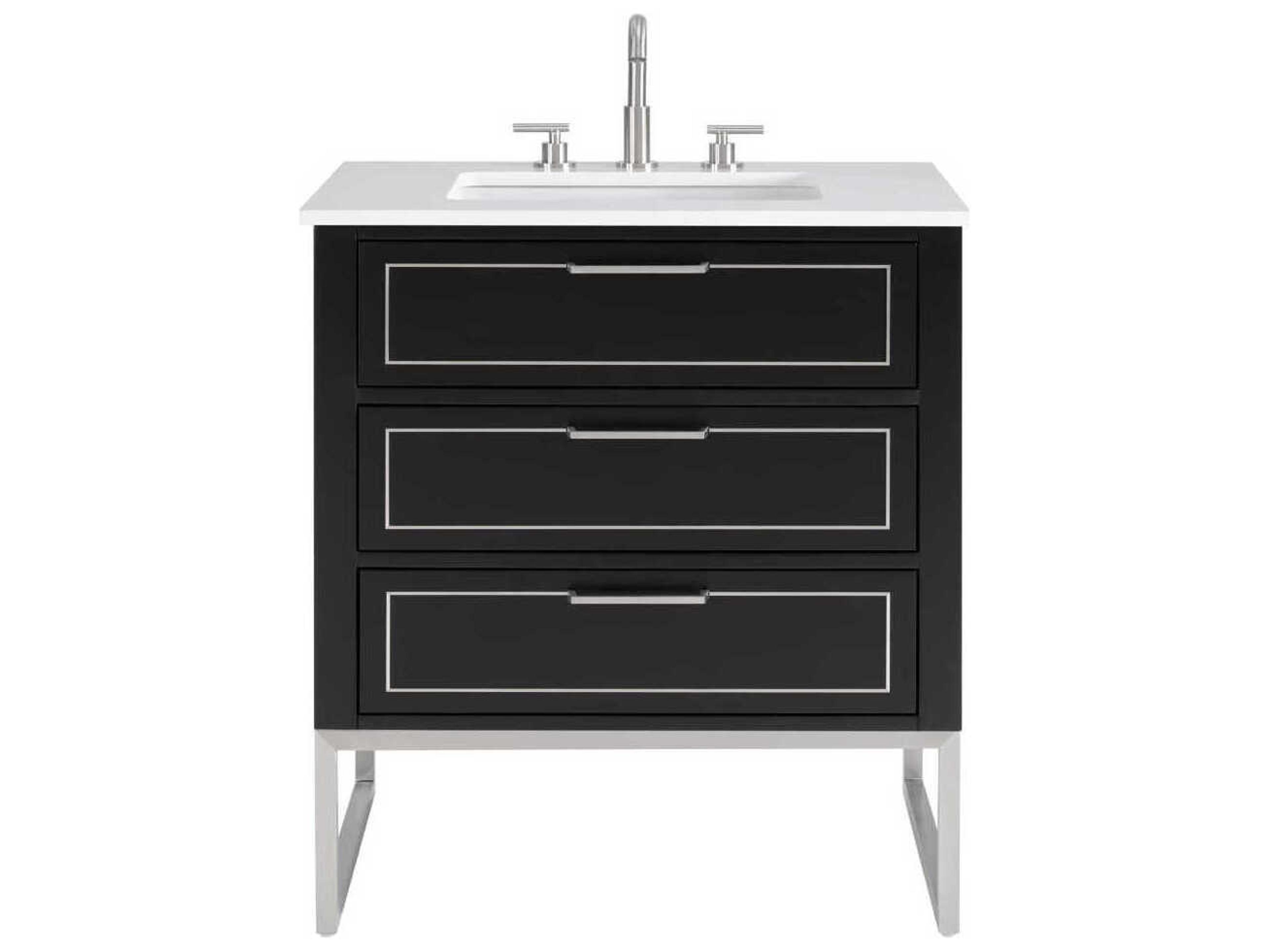 BEMMA Markham 30" Midnight Black Brushed Nickel Vanity
